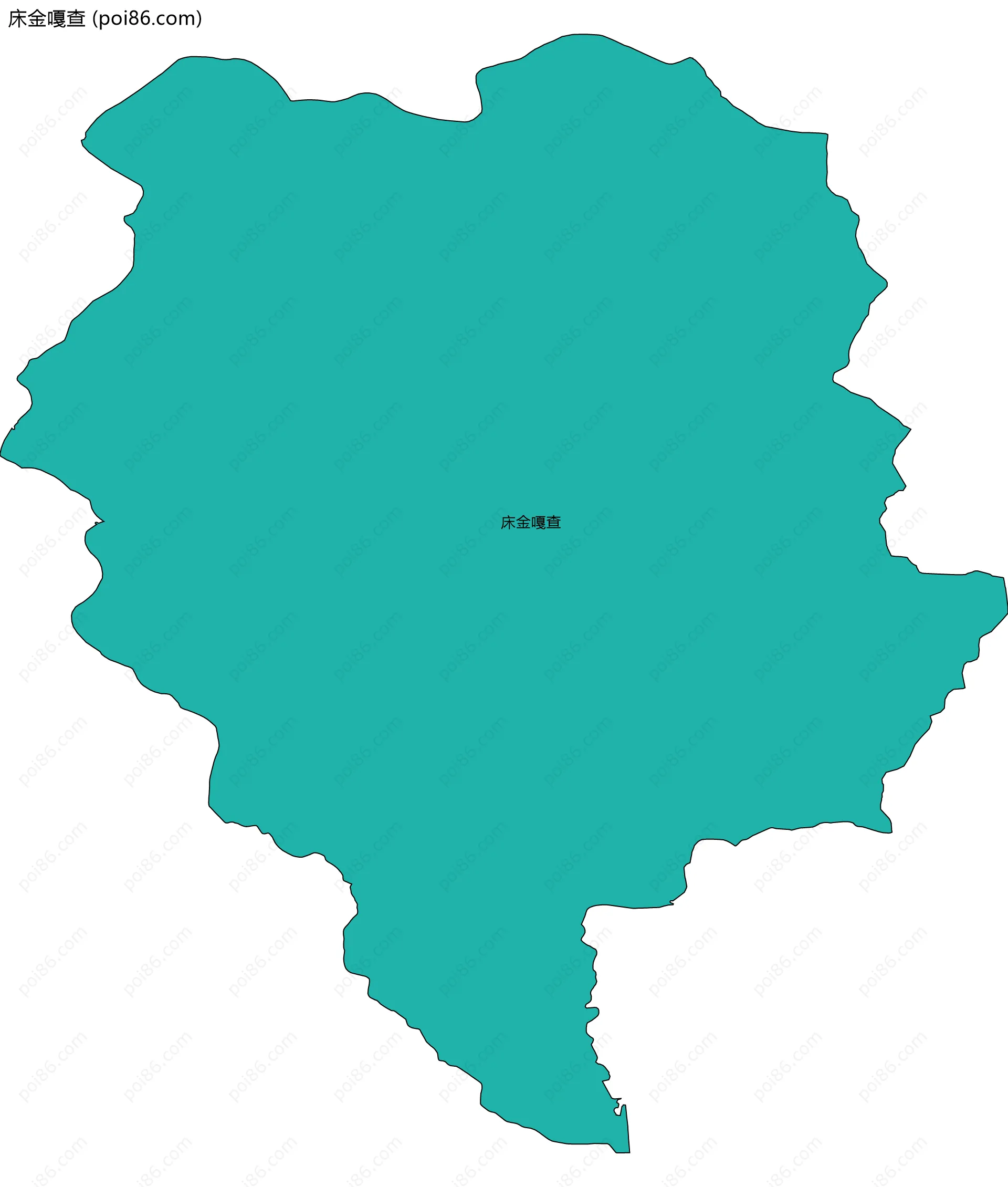床金嘎查边界地图
