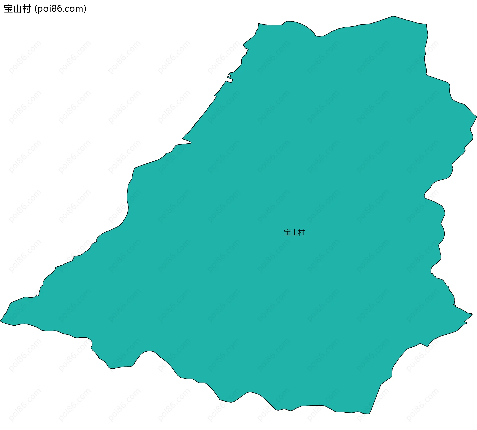 宝山村边界地图