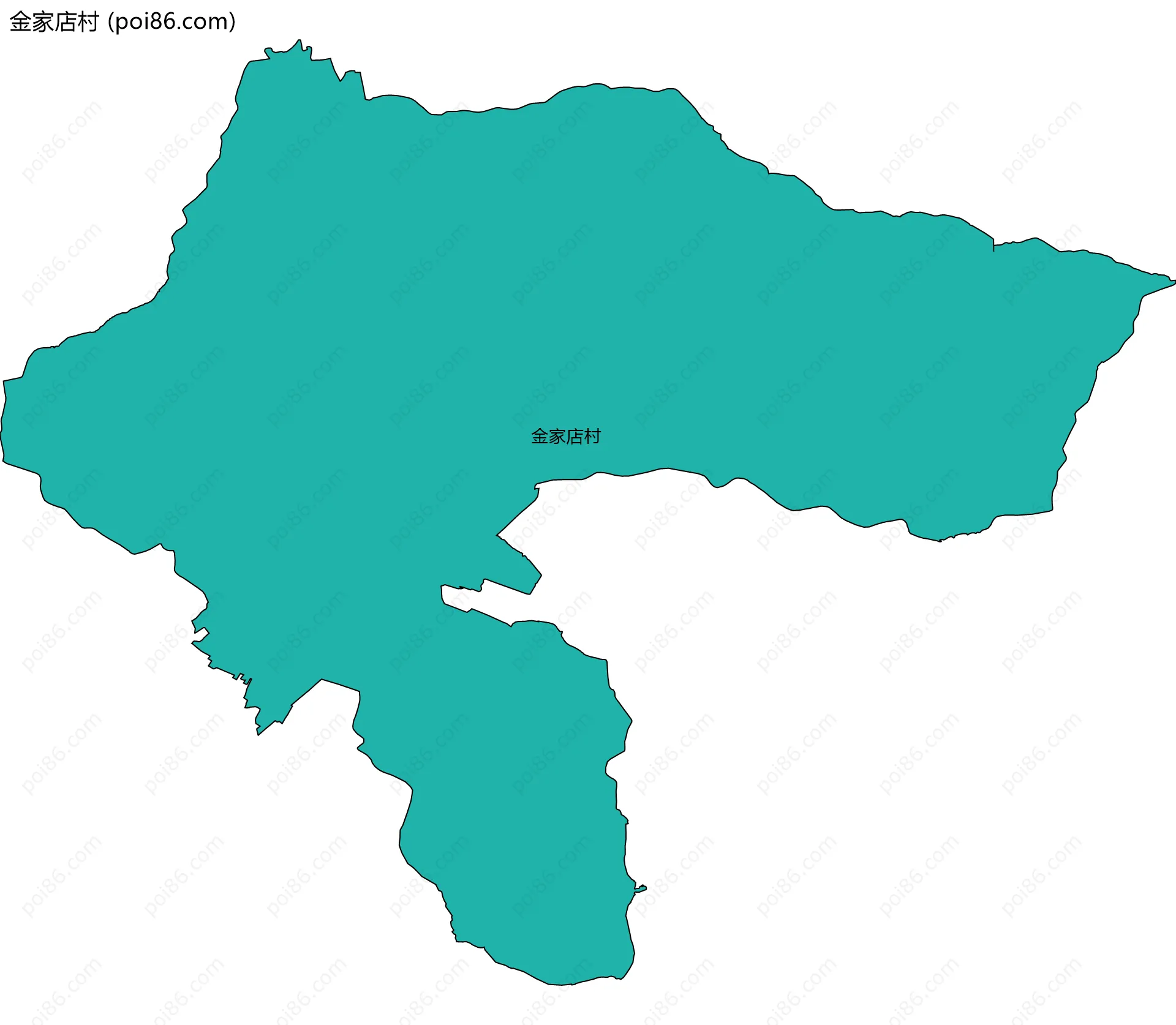 金家店村边界地图