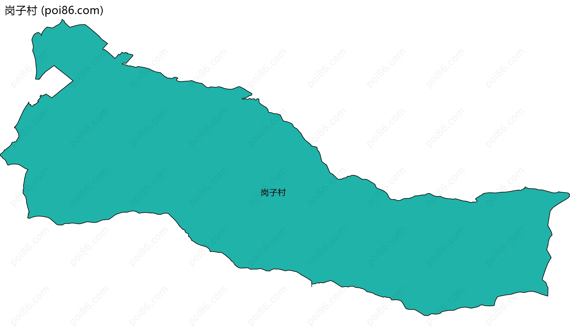 岗子村边界地图