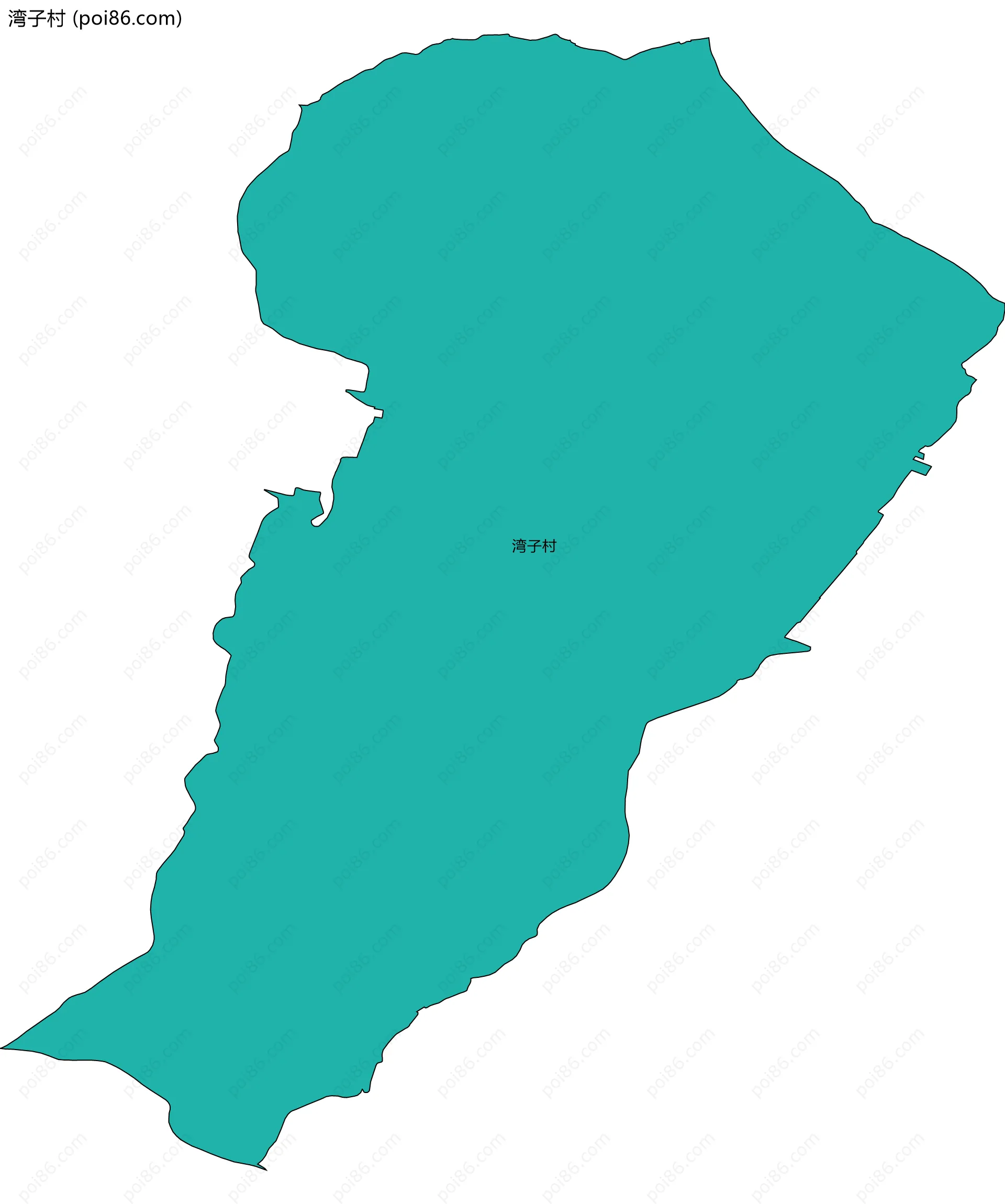 湾子村边界地图