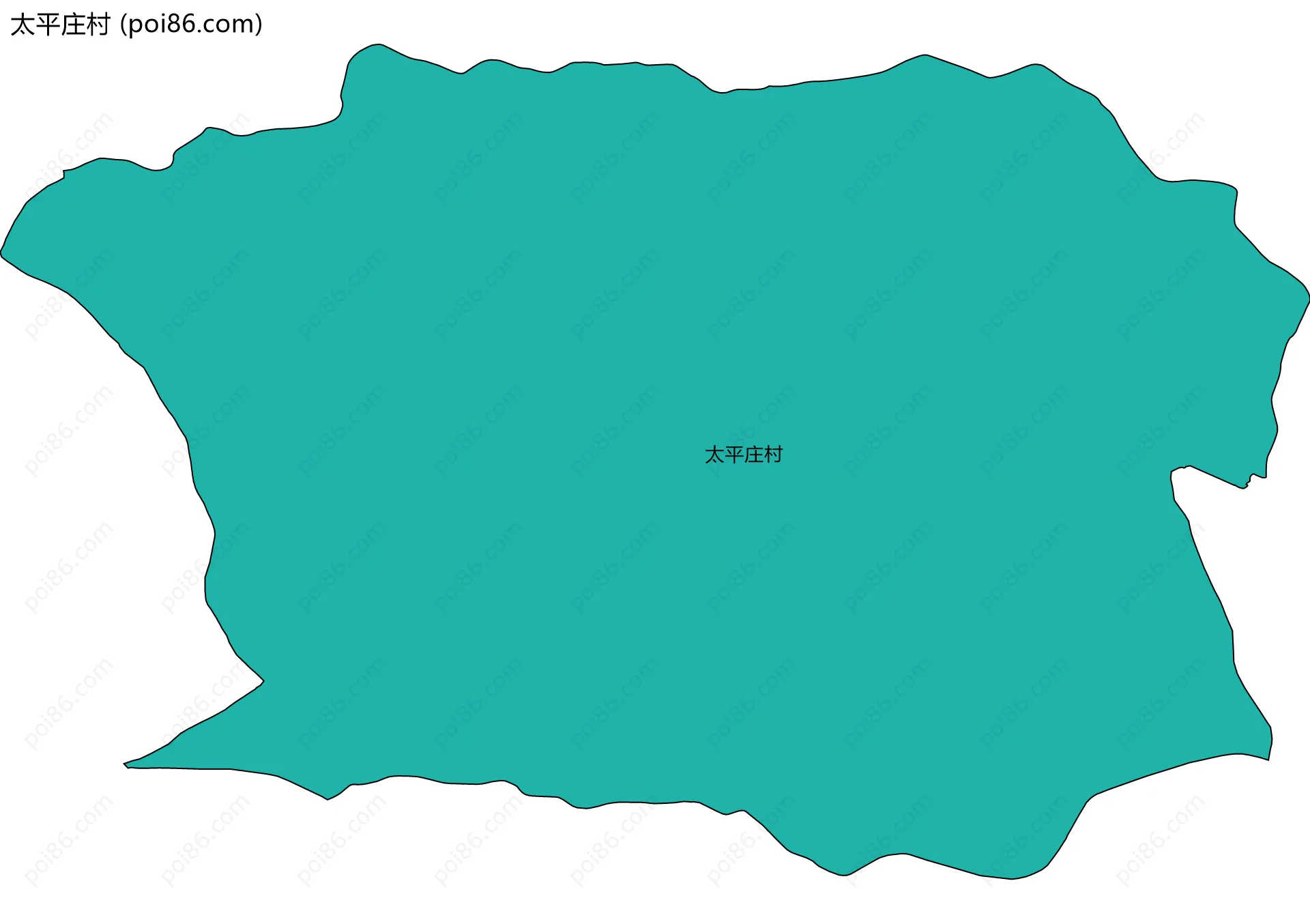 太平庄村边界地图