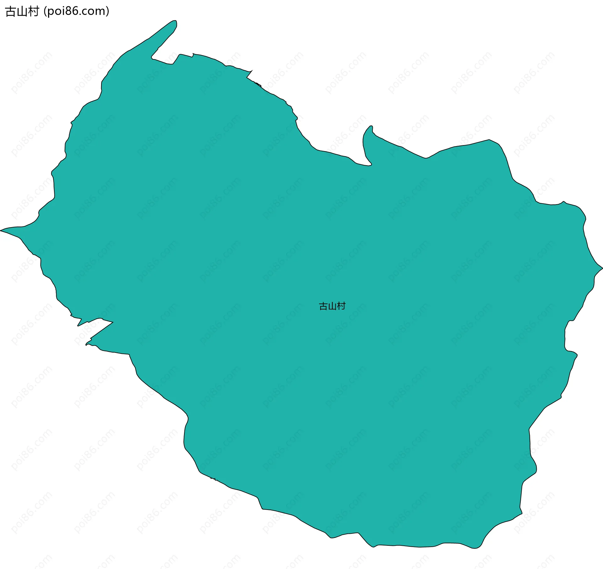 古山村边界地图