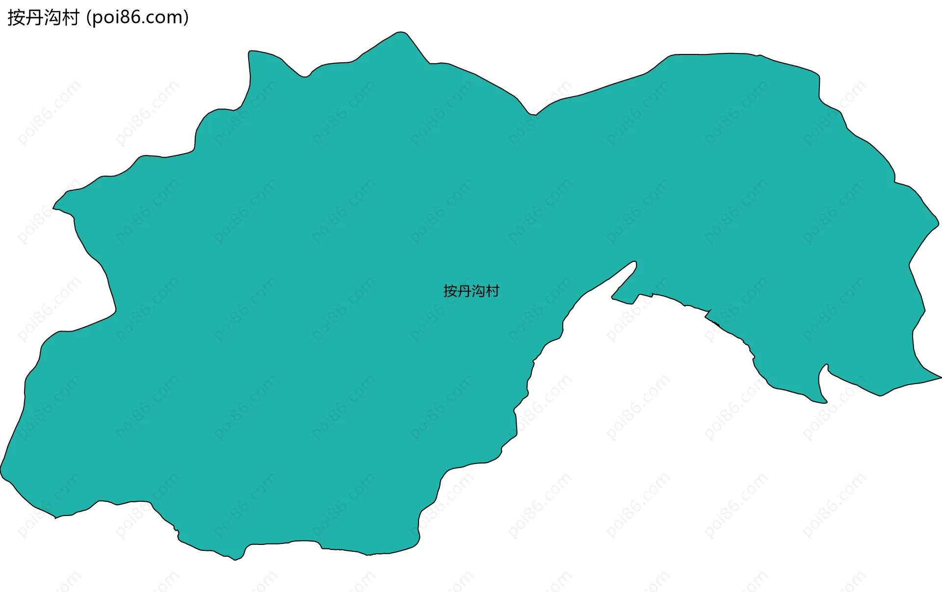 按丹沟村边界地图