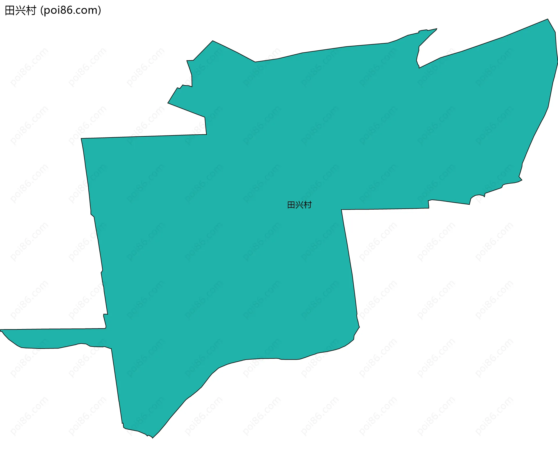 田兴村边界地图