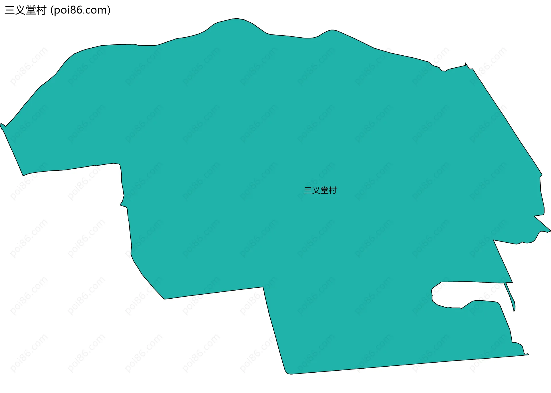三义堂村边界地图