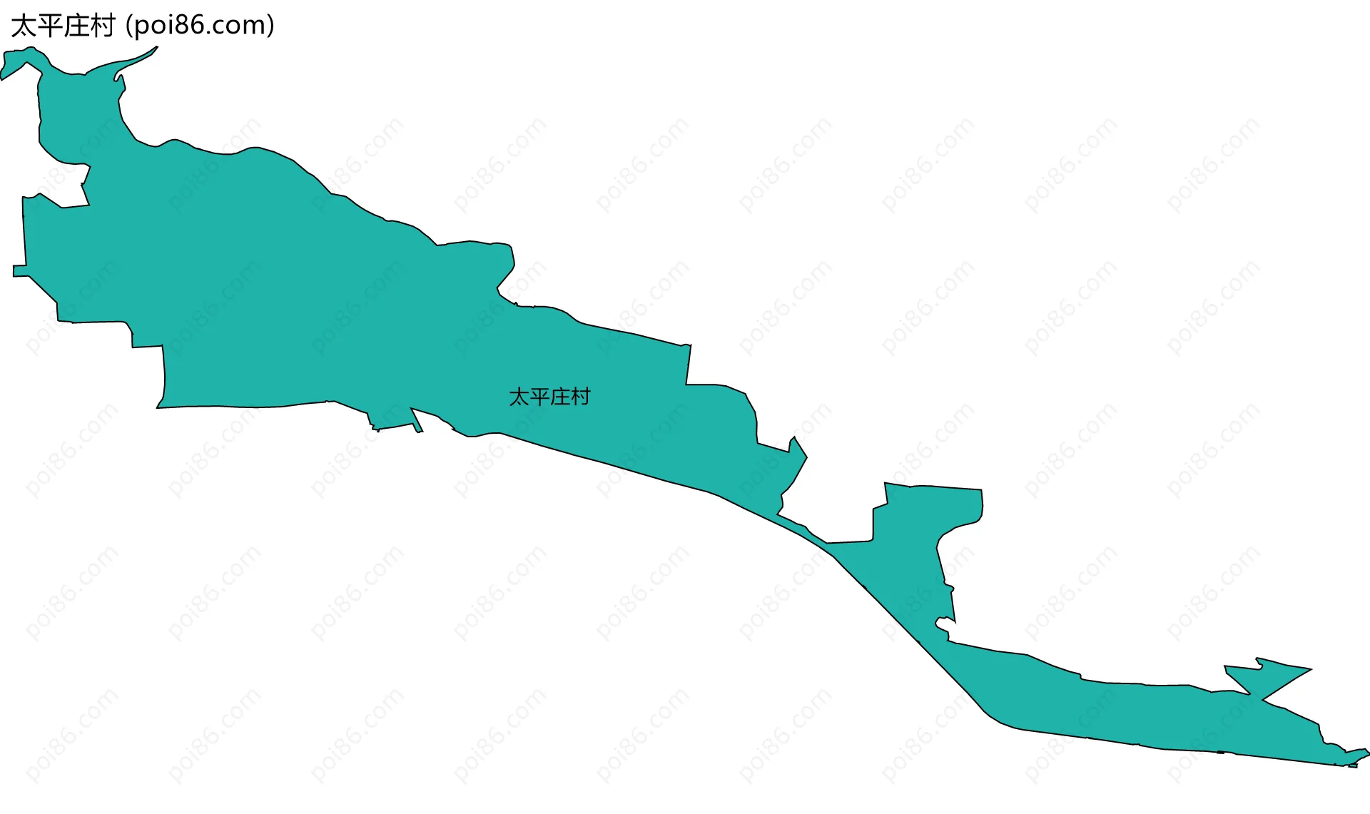 太平庄村边界地图