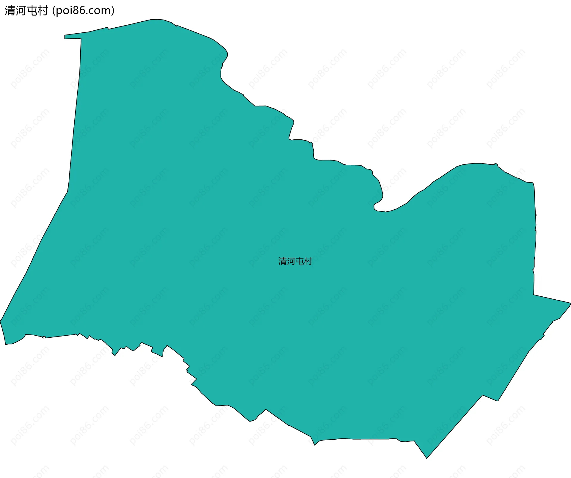 清河屯村边界地图