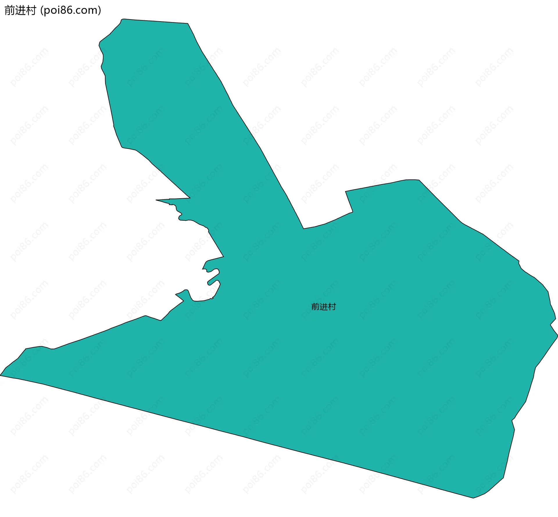 前进村边界地图