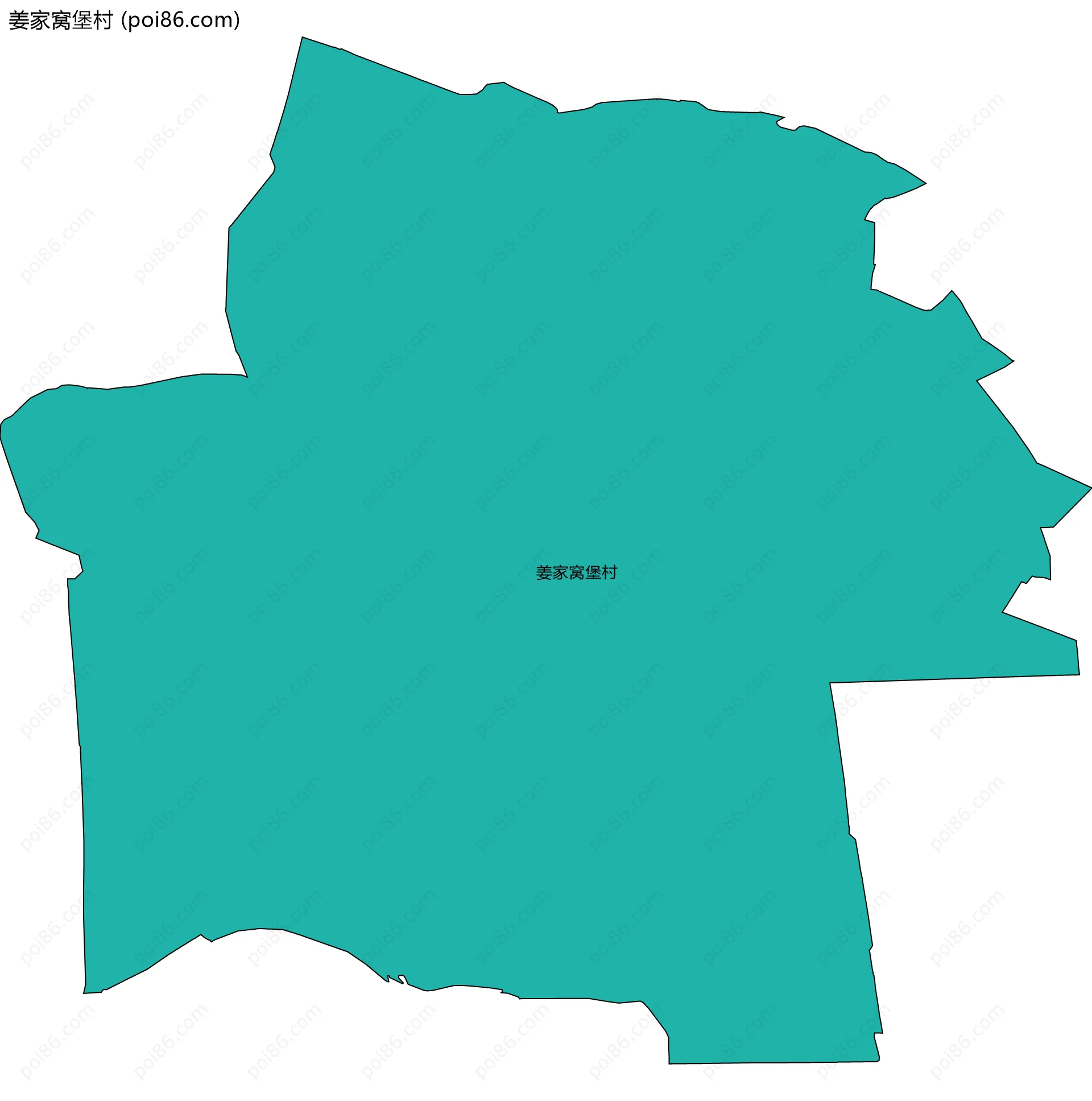 姜家窝堡村边界地图