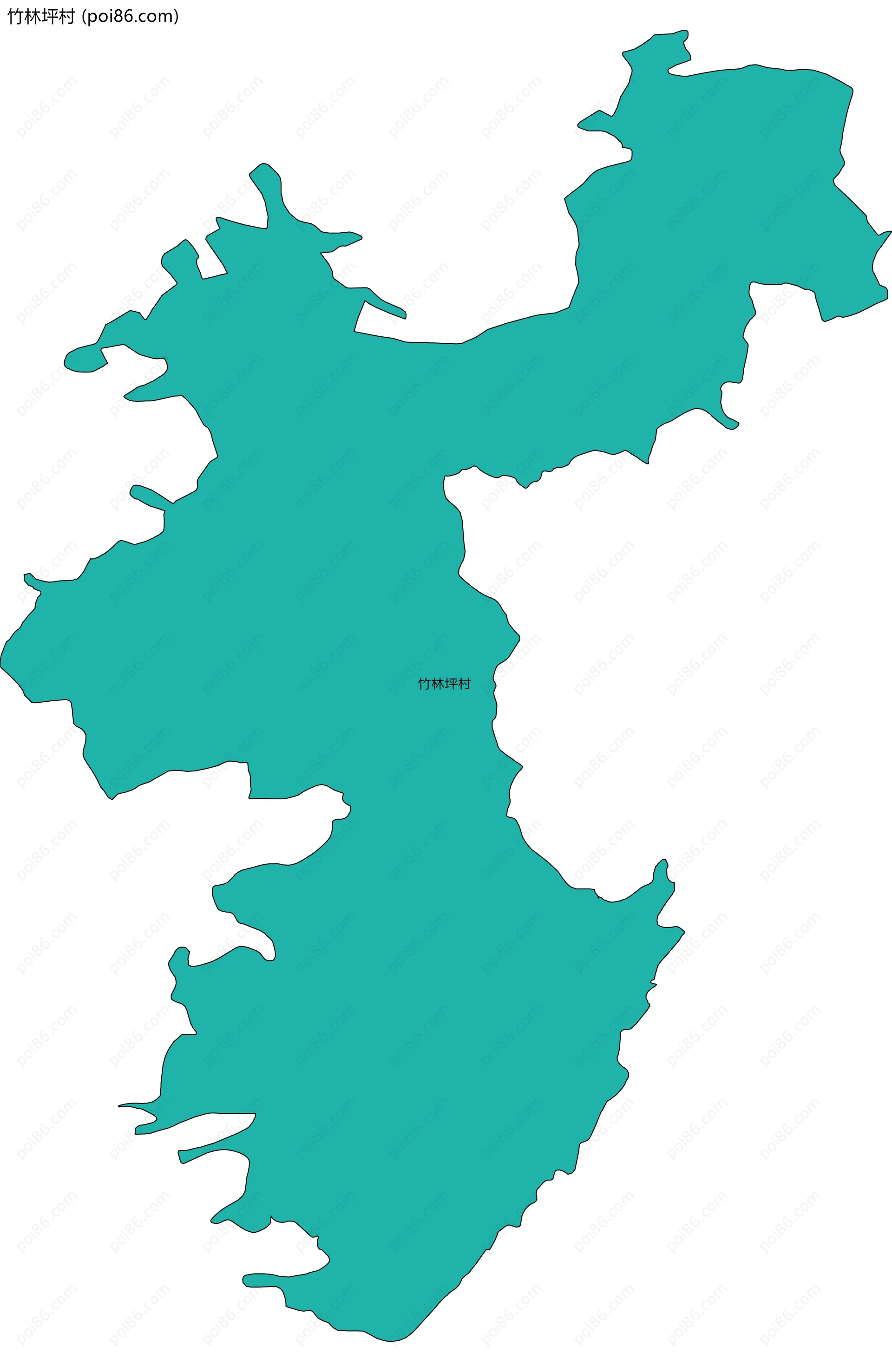 竹林坪村边界地图