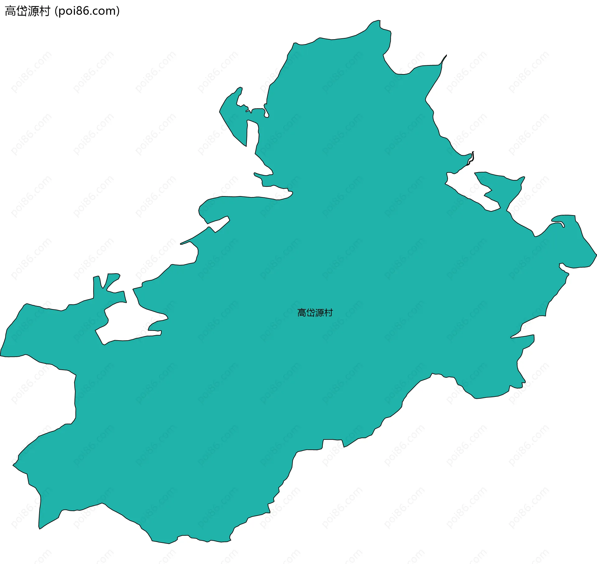 高岱源村边界地图