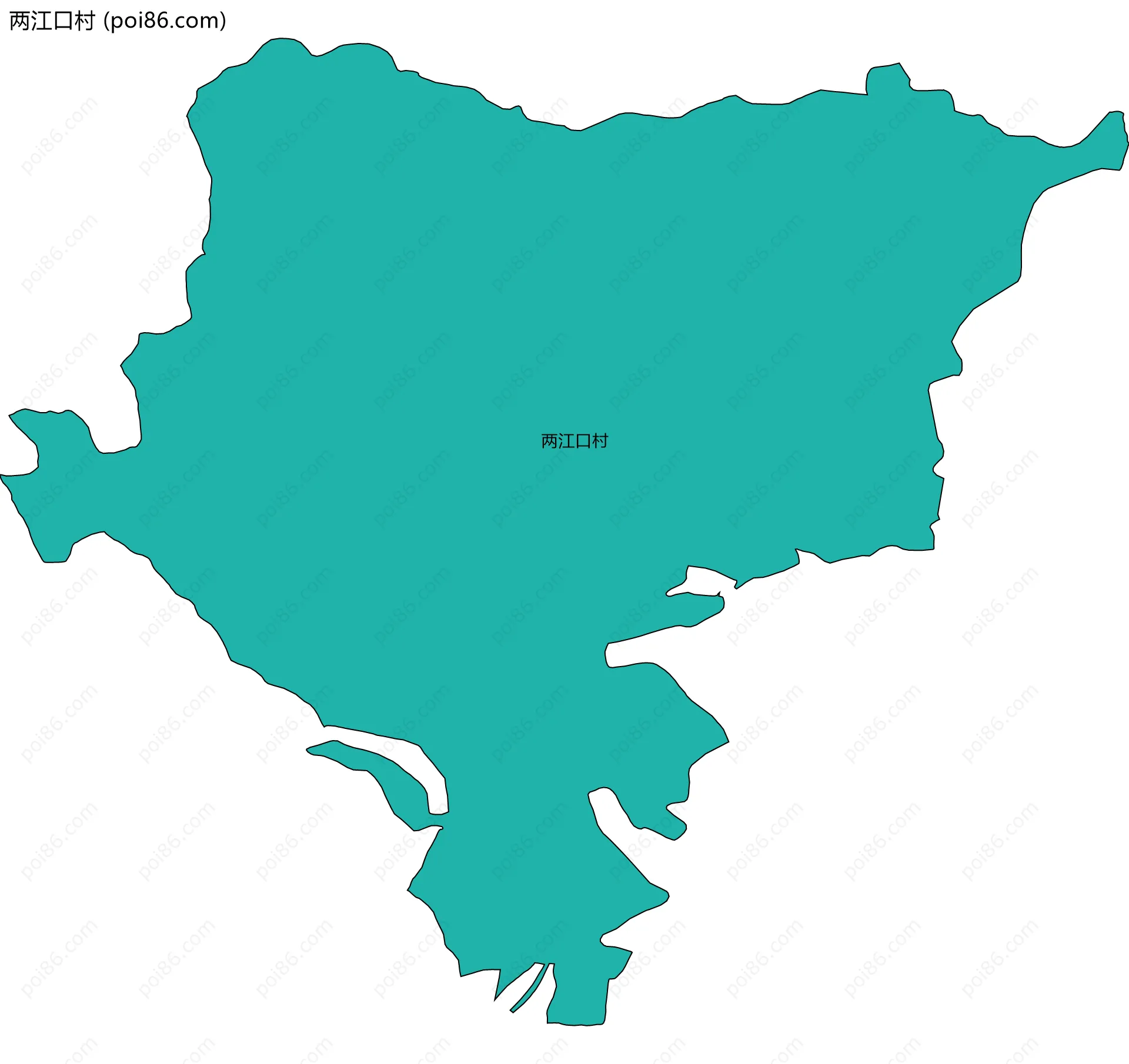 两江口村边界地图