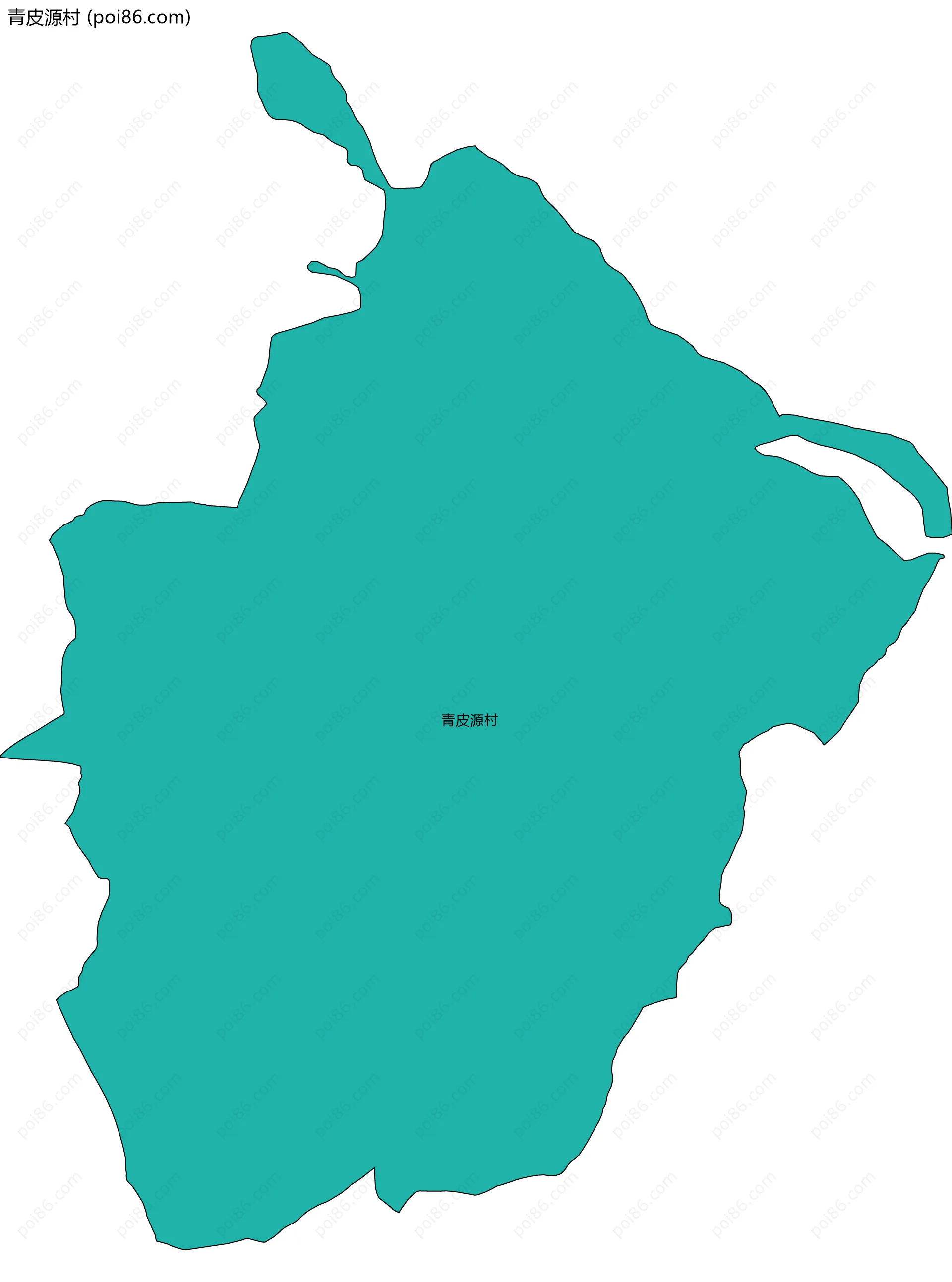 青皮源村边界地图