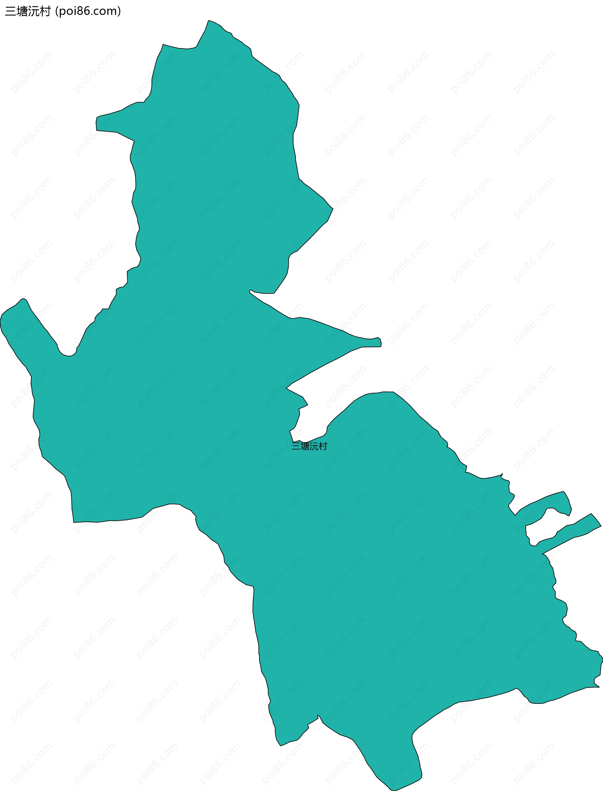 三塘沅村边界地图