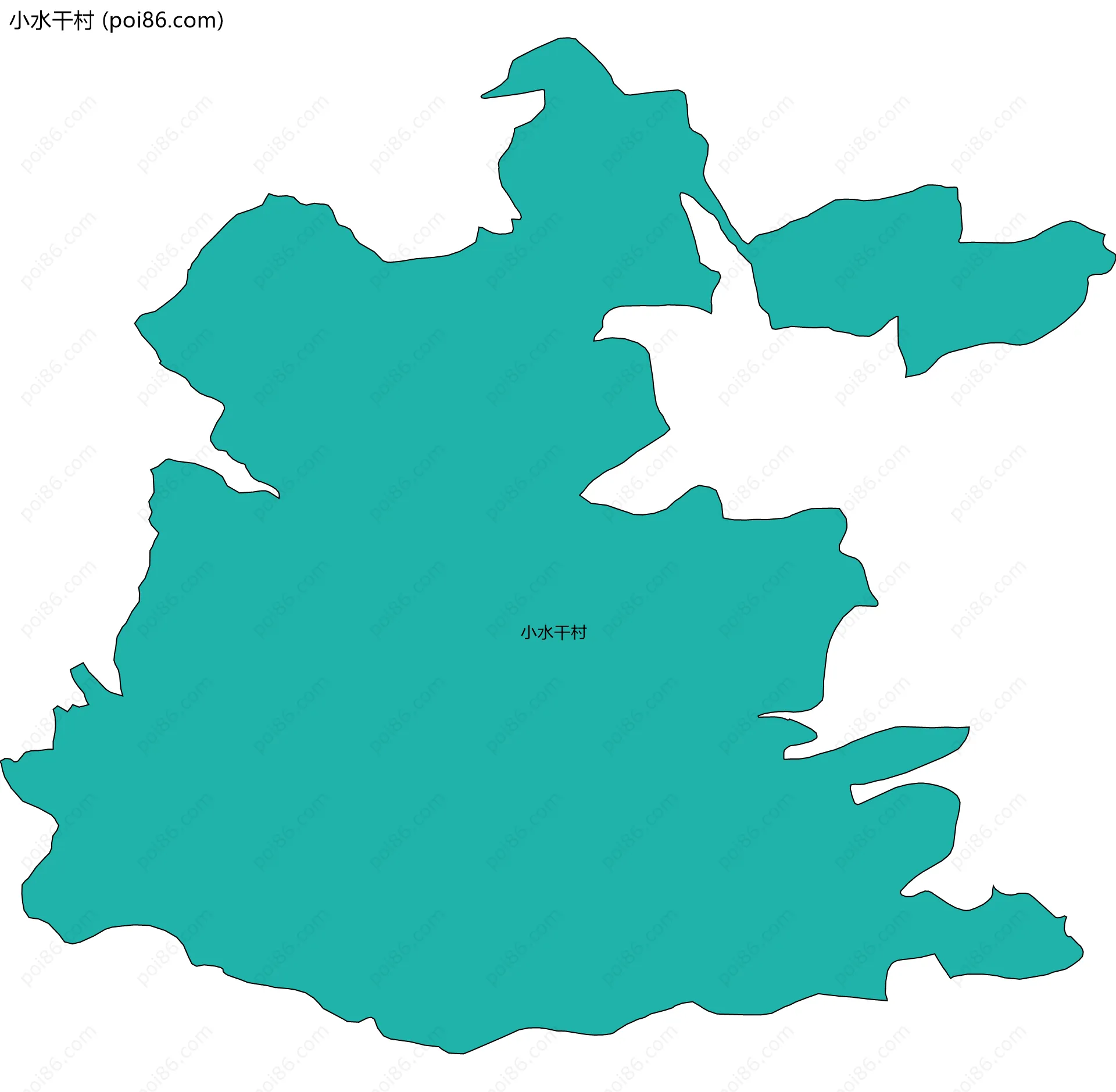 小水干村边界地图