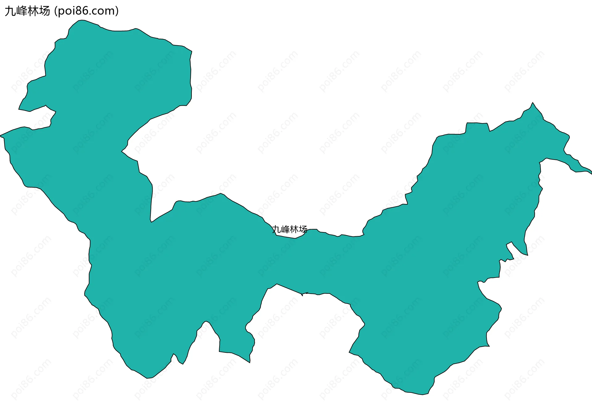 九峰林场边界地图