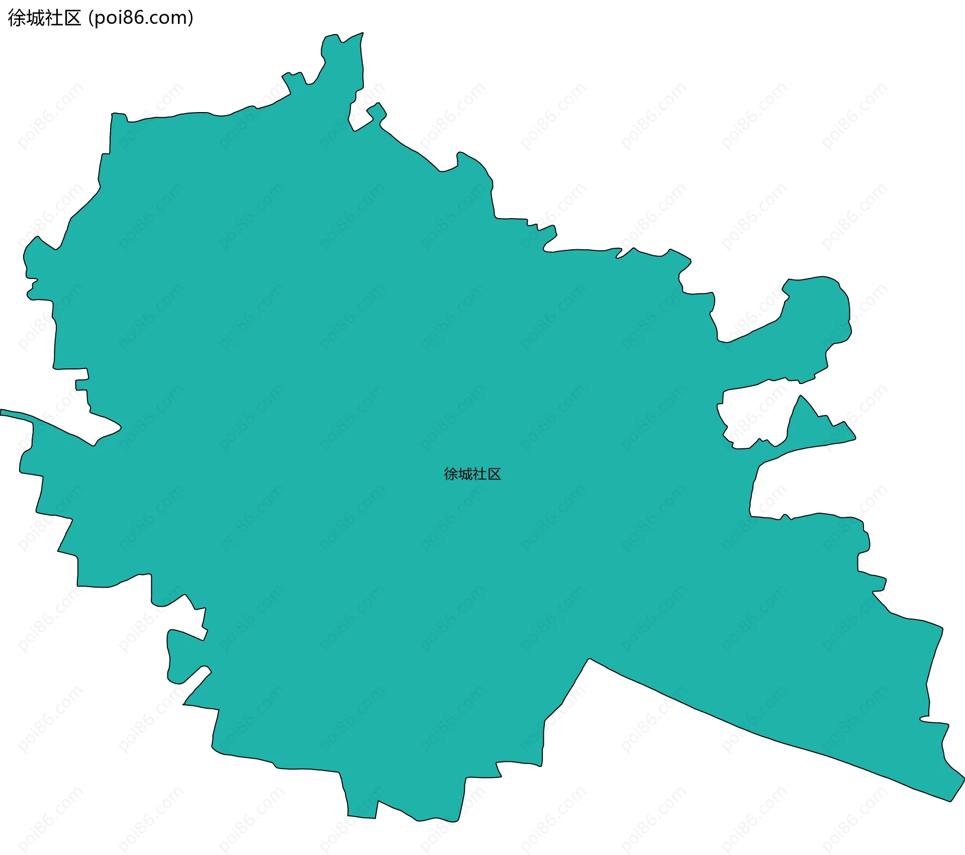 徐城社区边界地图