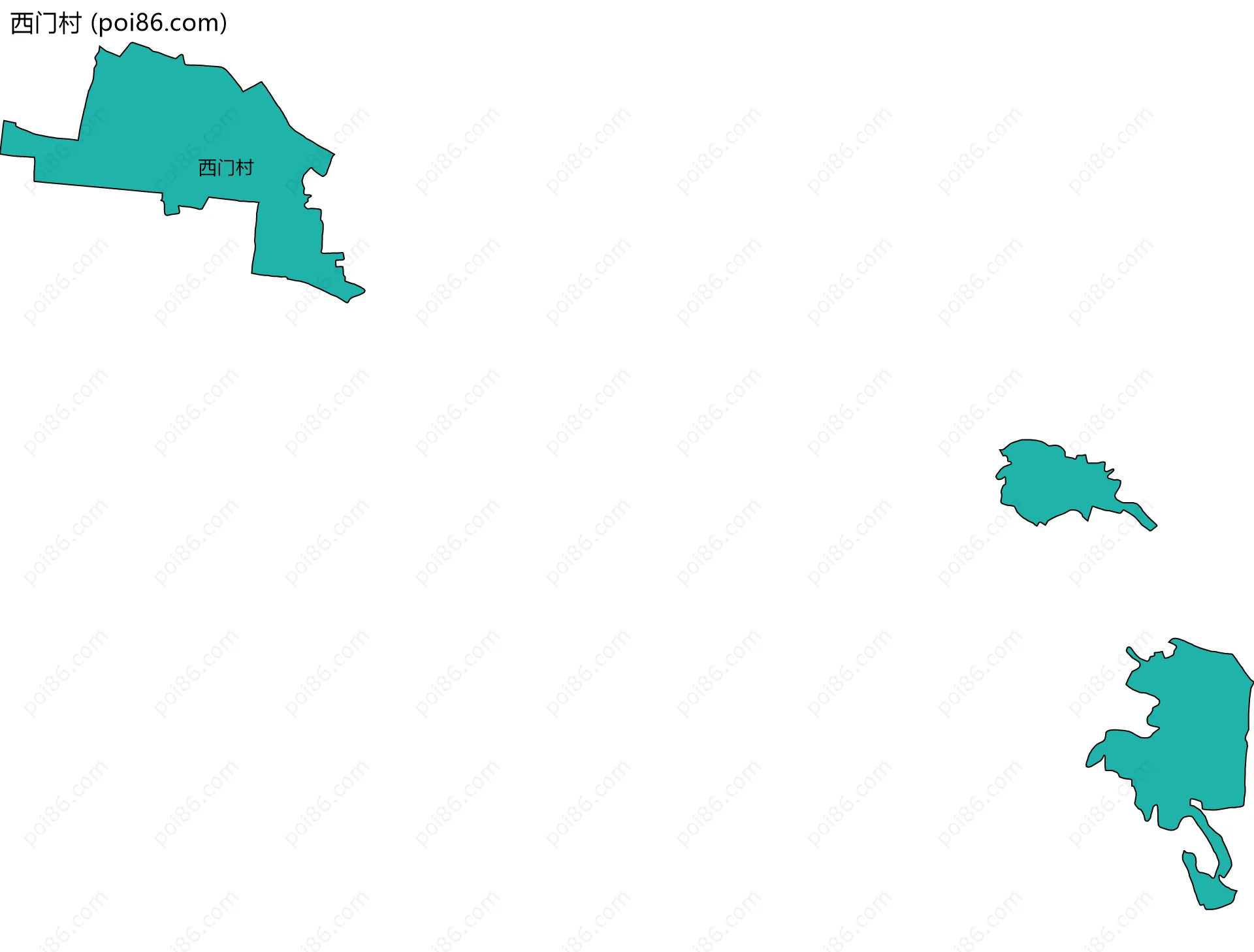 西门村边界地图