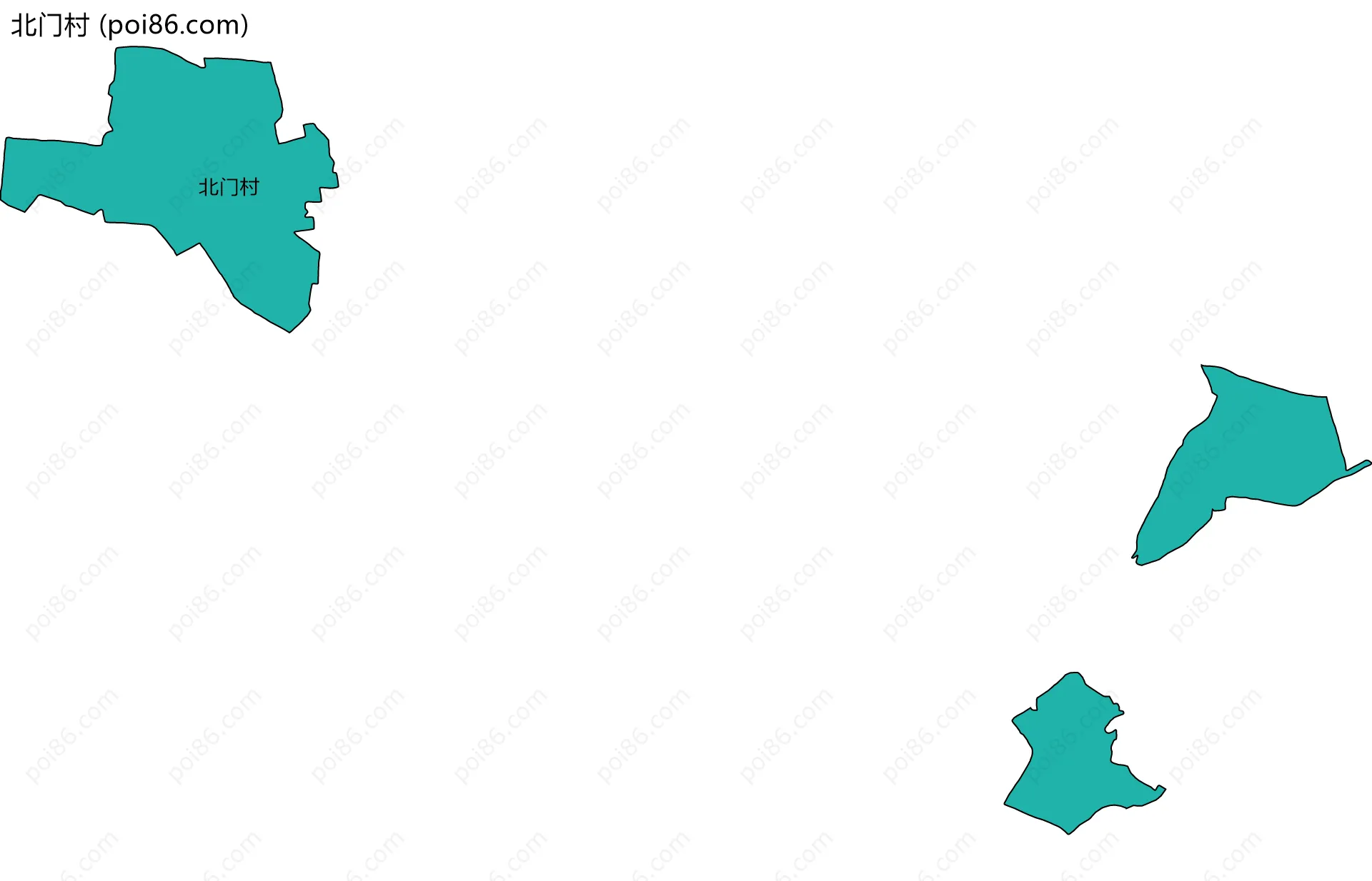 北门村边界地图