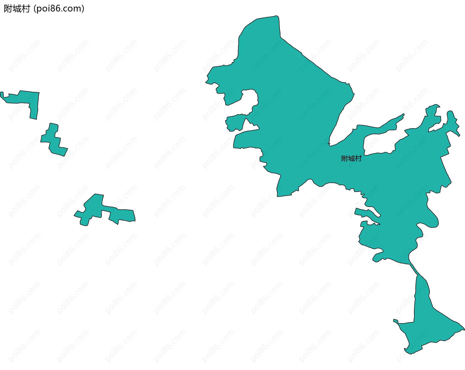 附城村边界地图