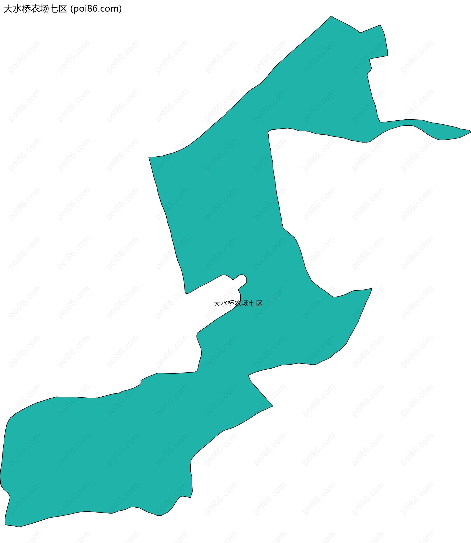 大水桥农场七区边界地图