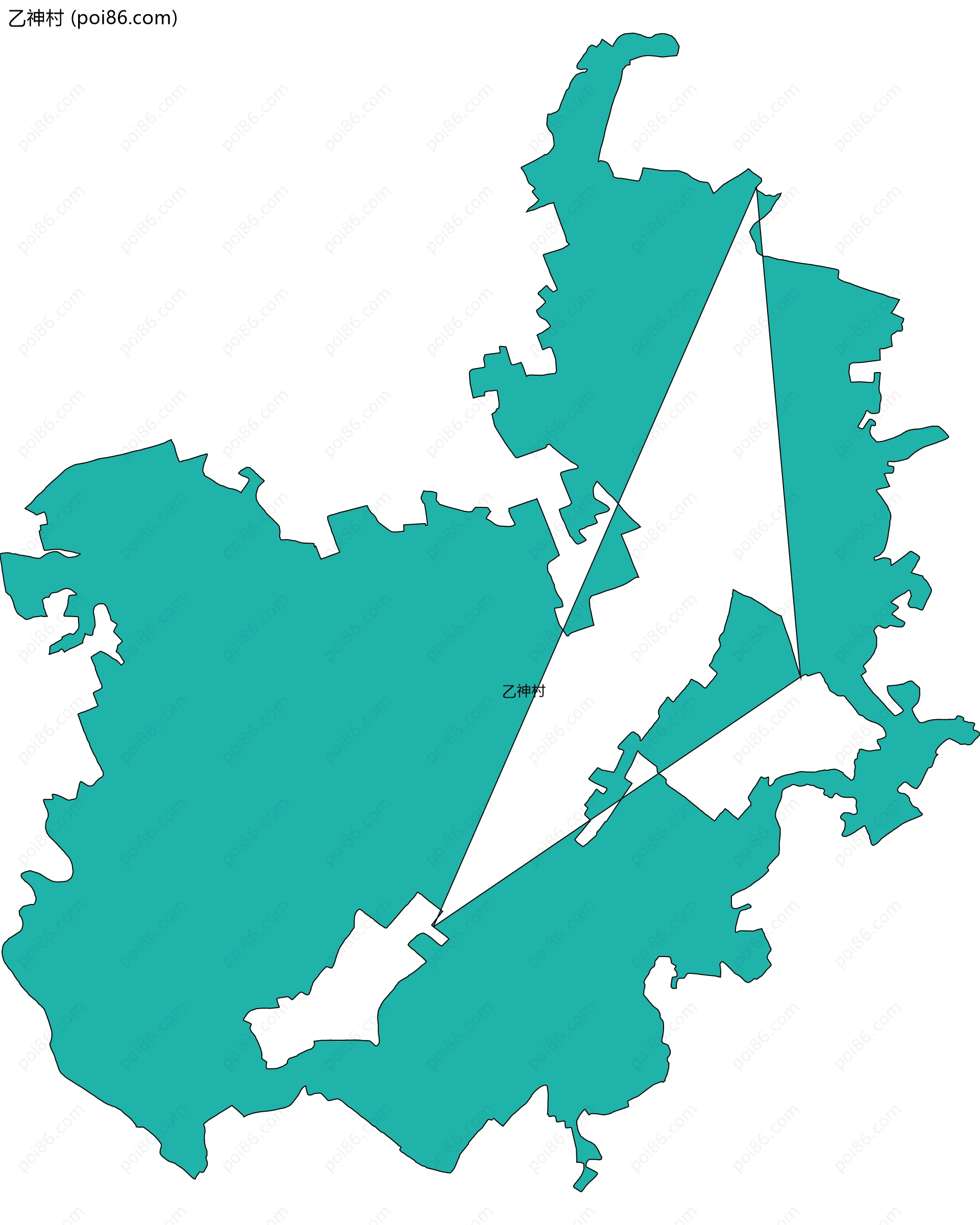 乙神村边界地图