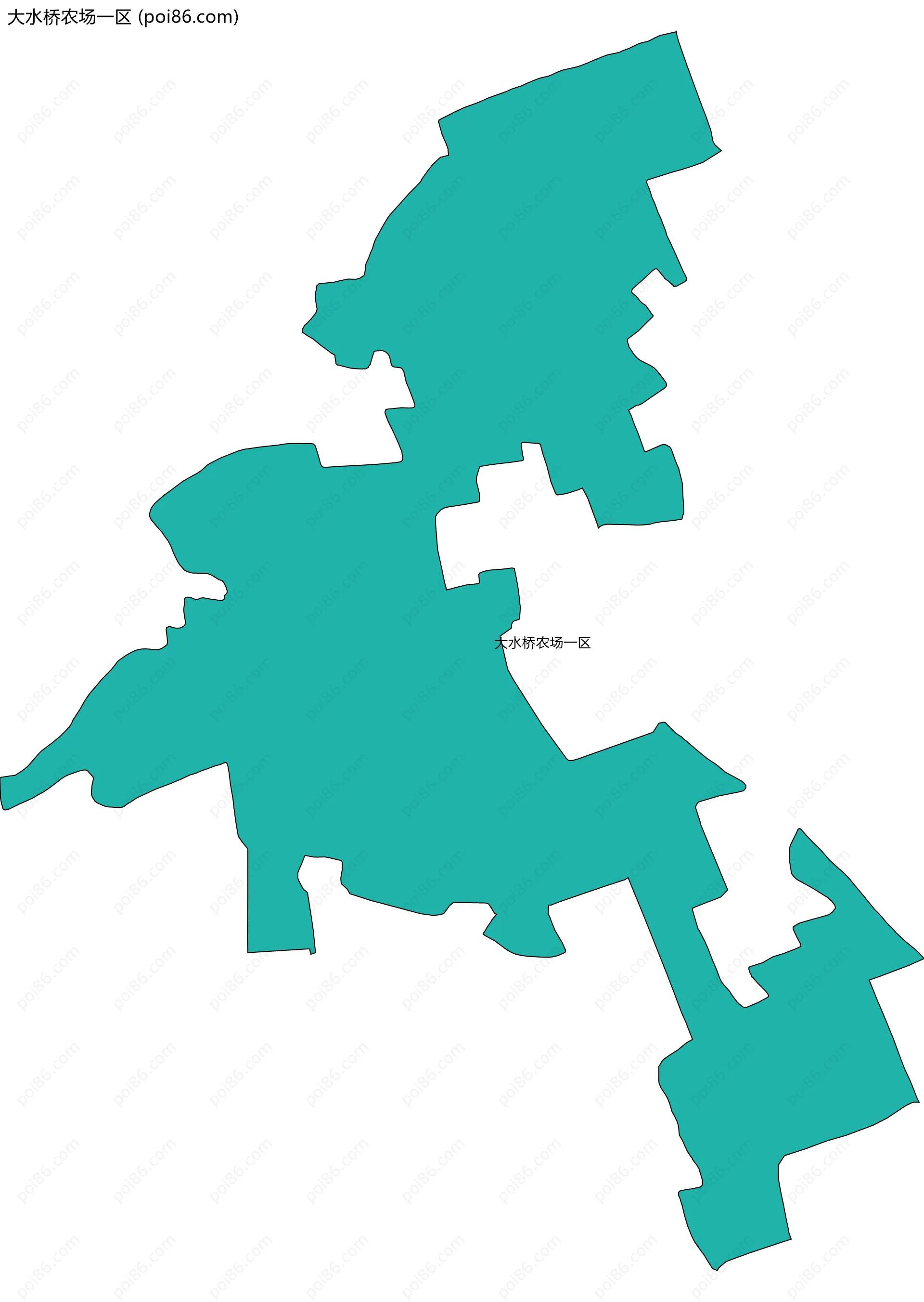 大水桥农场一区边界地图