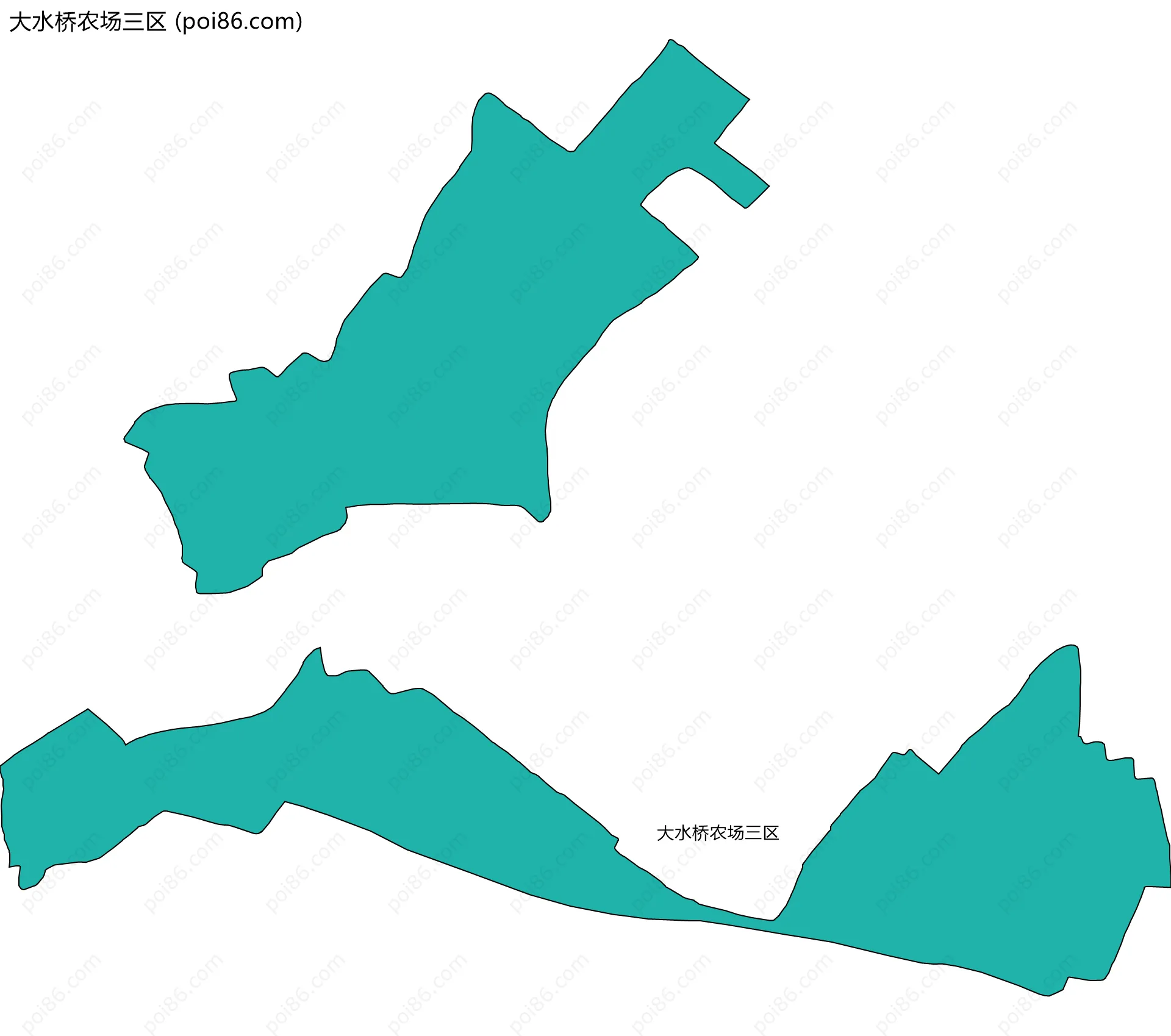 大水桥农场三区边界地图