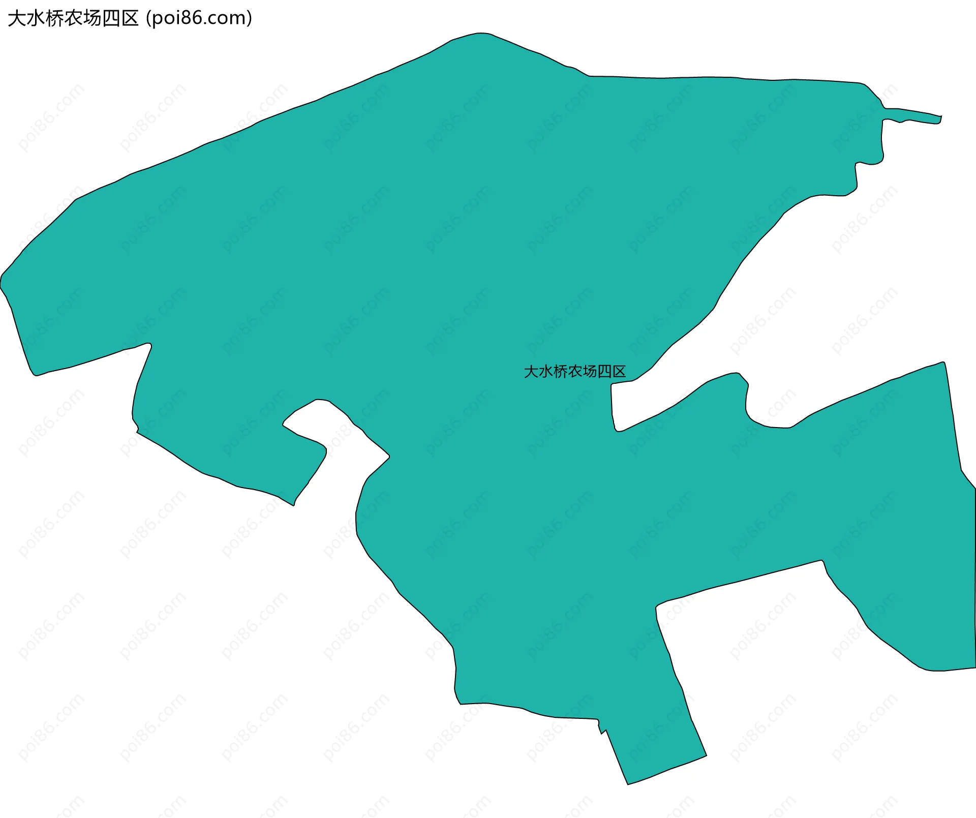 大水桥农场四区边界地图
