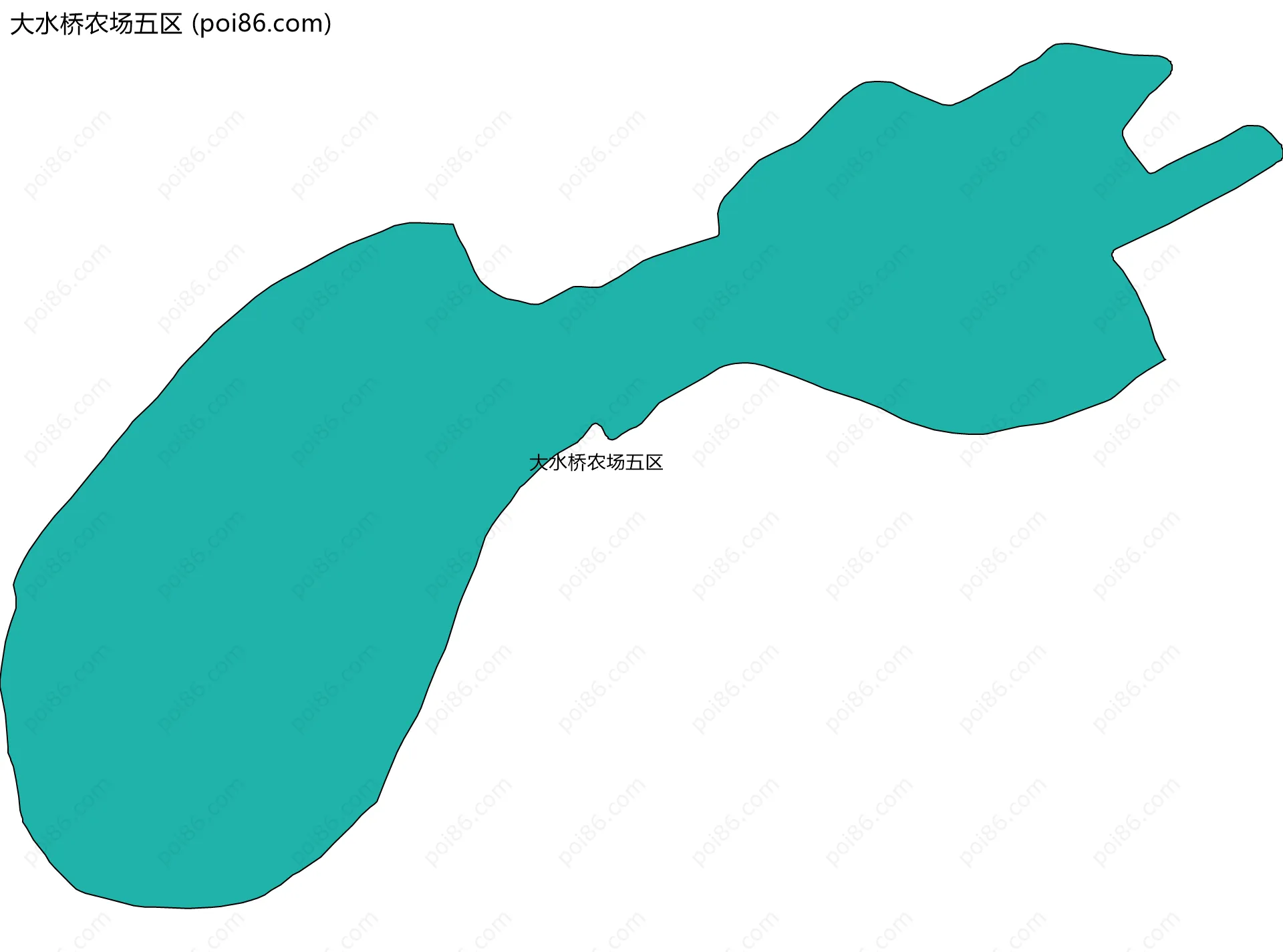 大水桥农场五区边界地图