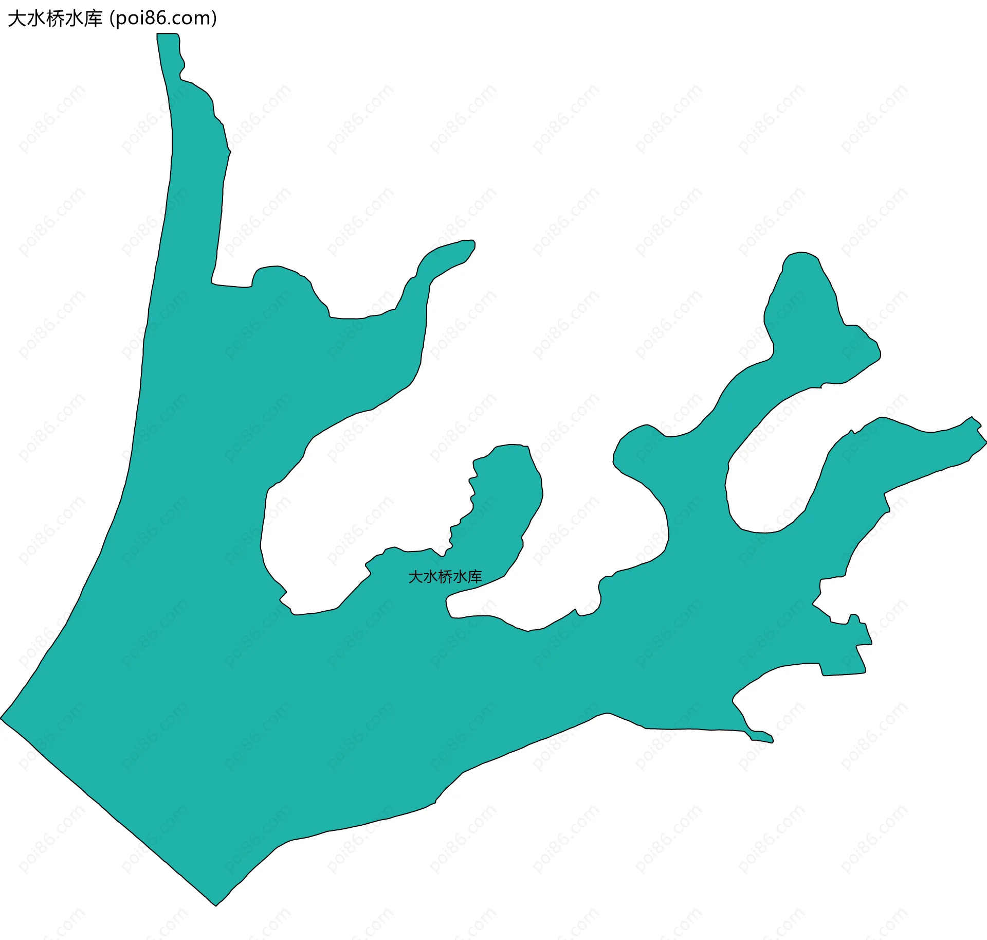 大水桥水库边界地图