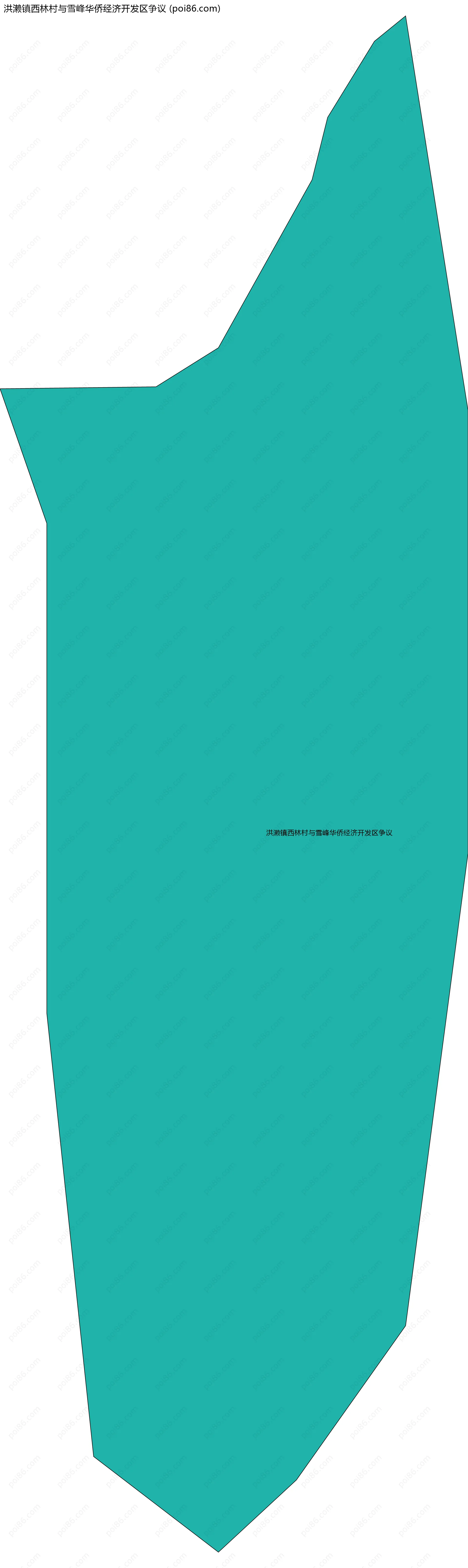 洪濑镇西林村与雪峰华侨经济开发区争议边界地图