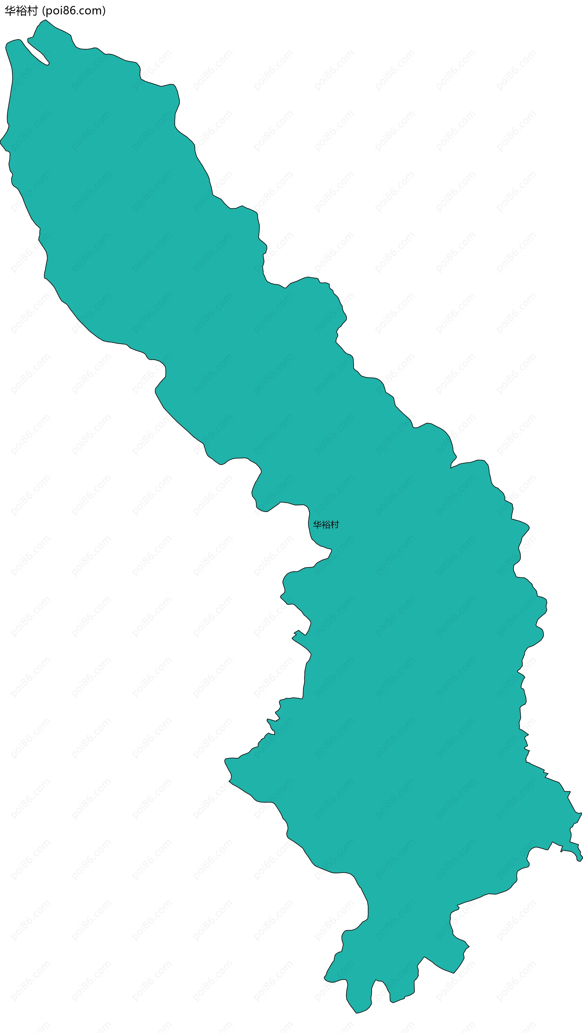 华裕村边界地图