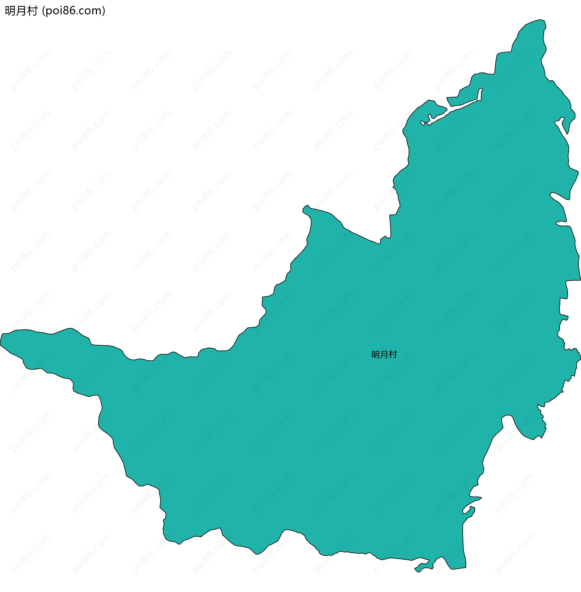 明月村边界地图