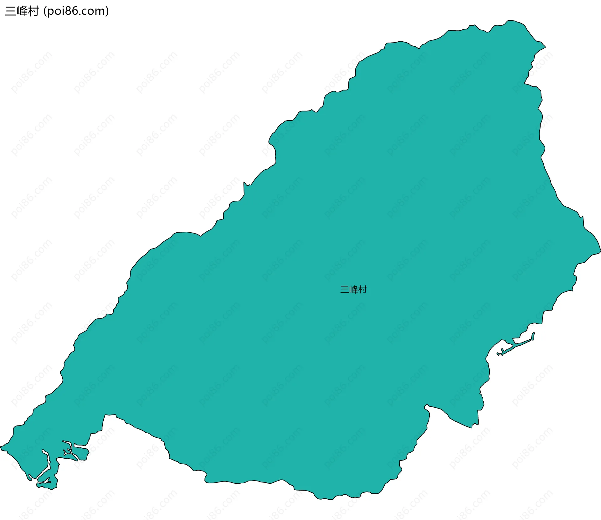 三峰村边界地图