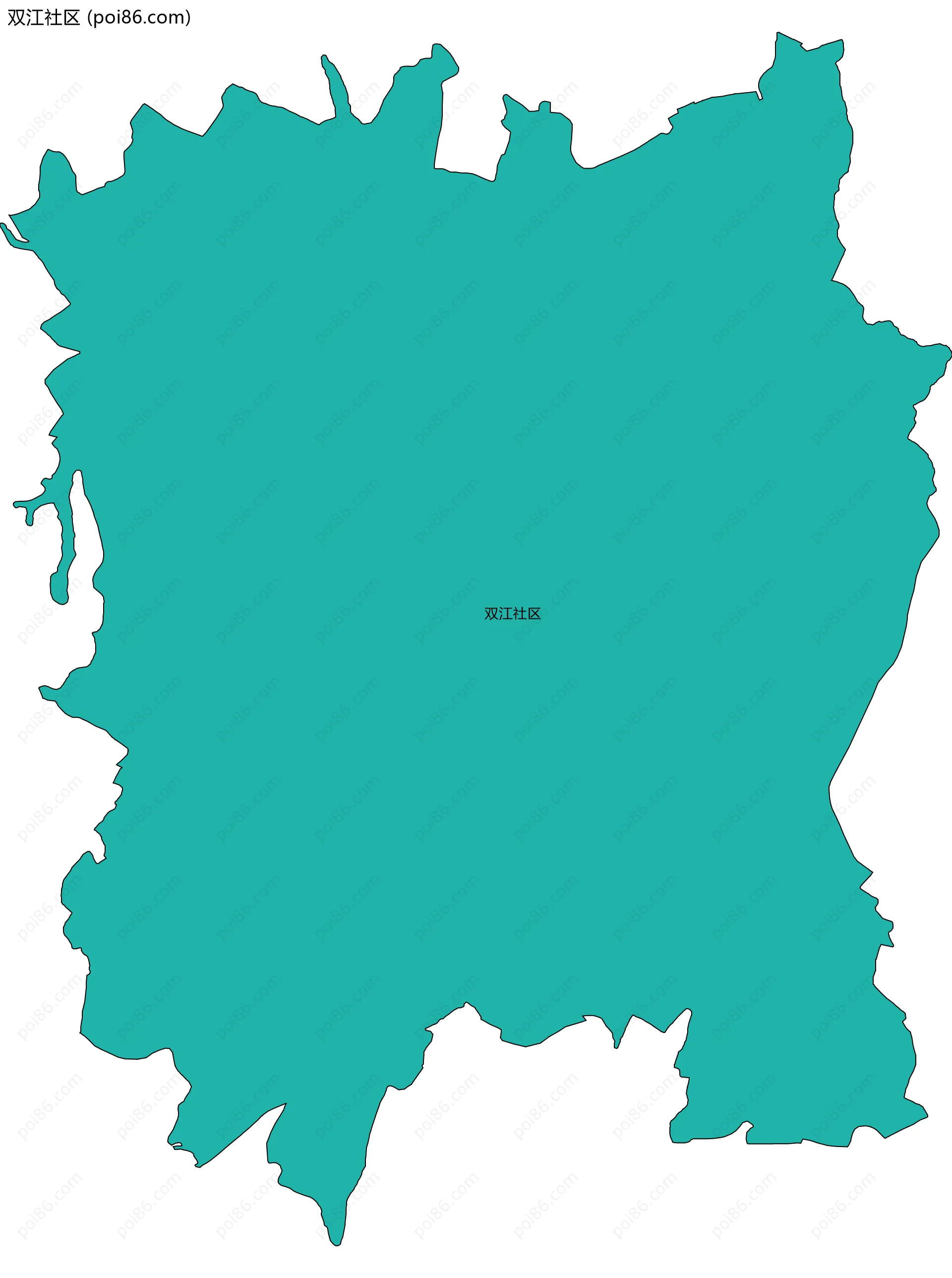双江社区边界地图