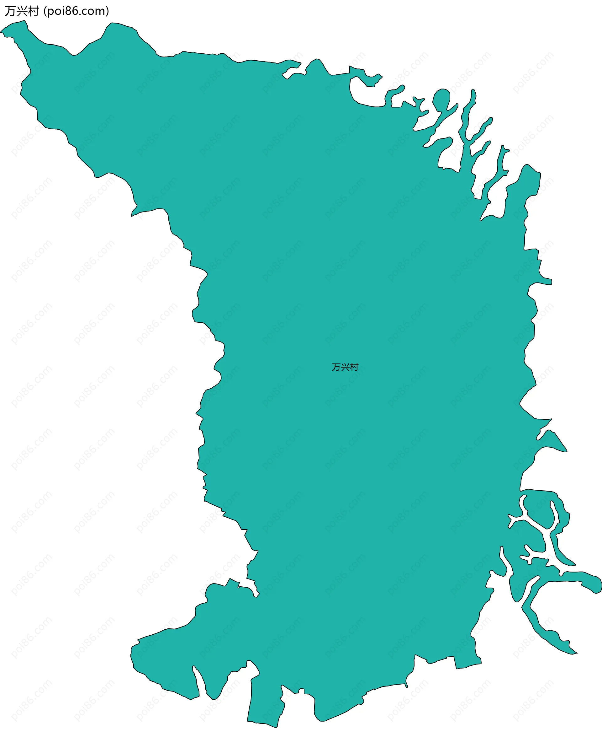 万兴村边界地图