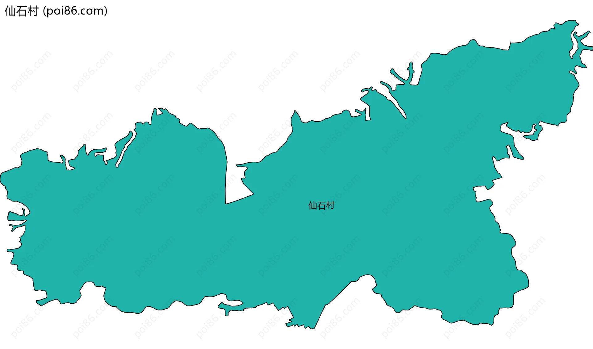 仙石村边界地图