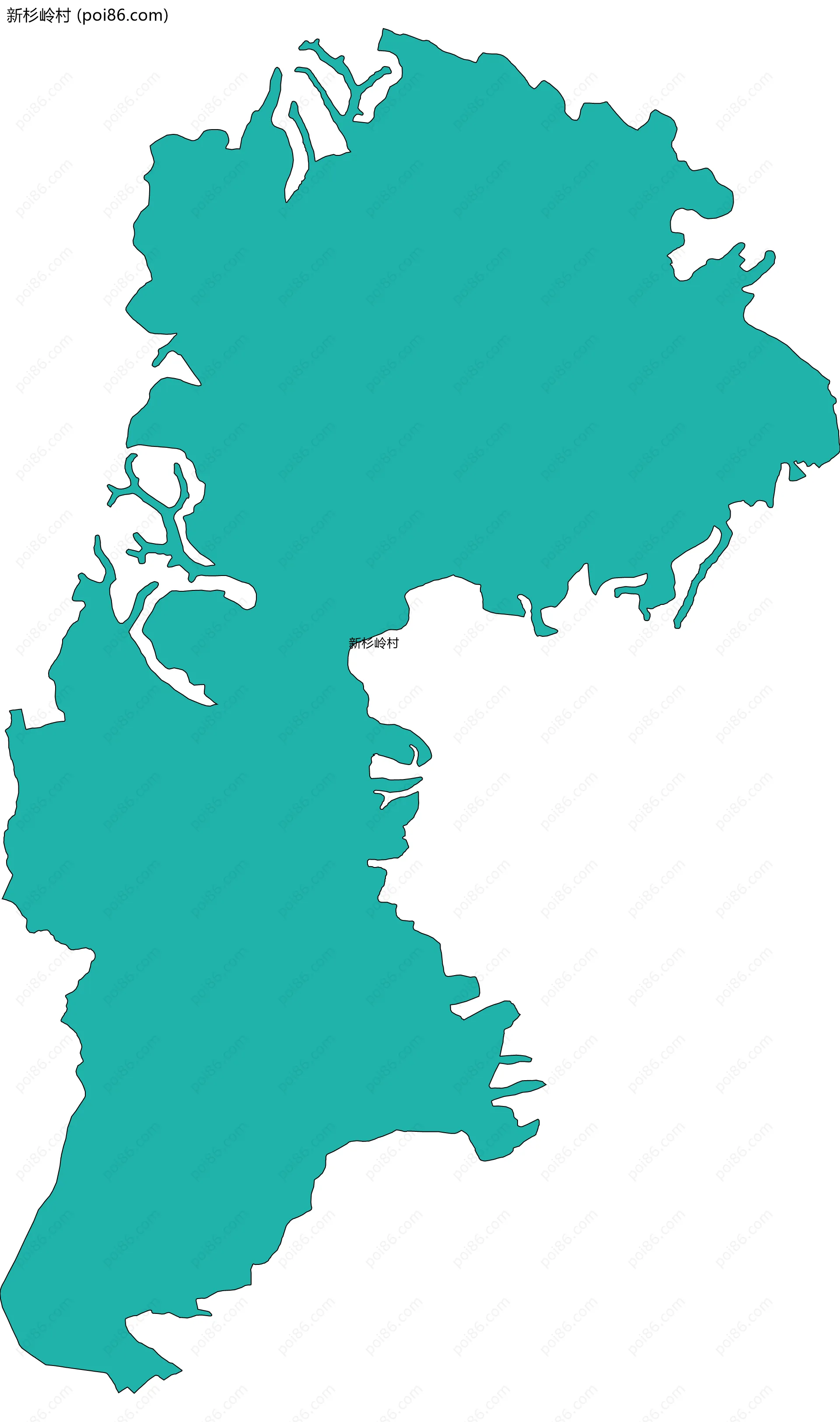 新杉岭村边界地图