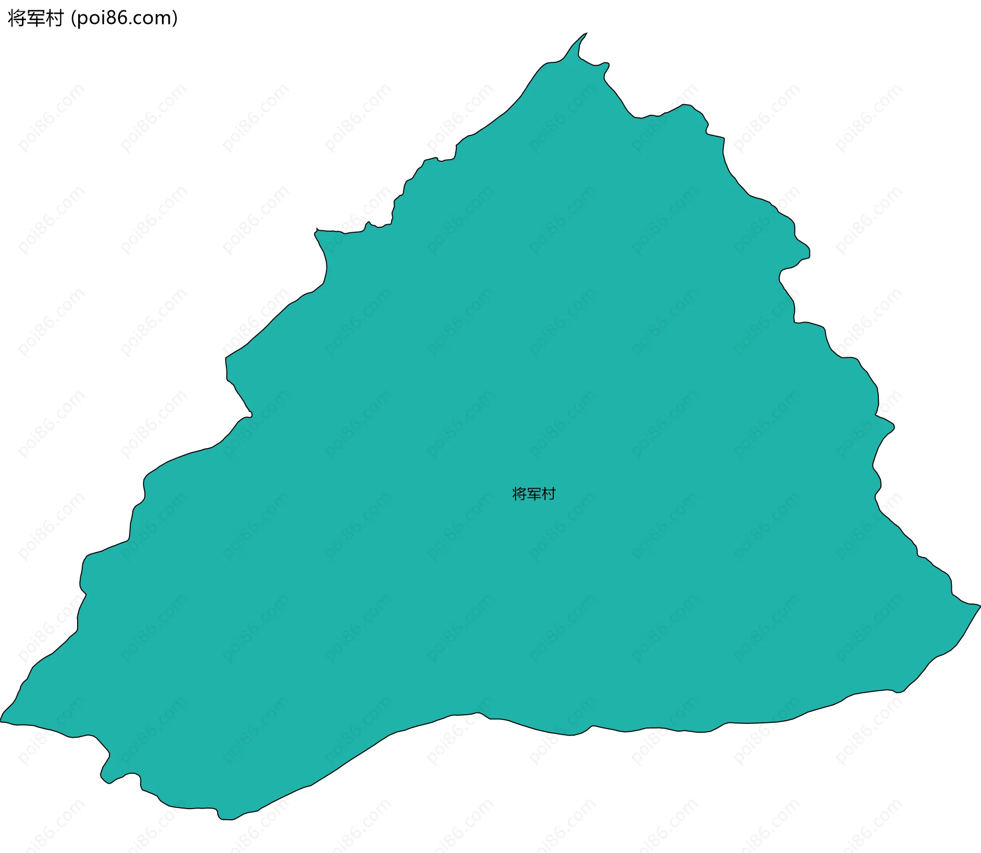 将军村边界地图