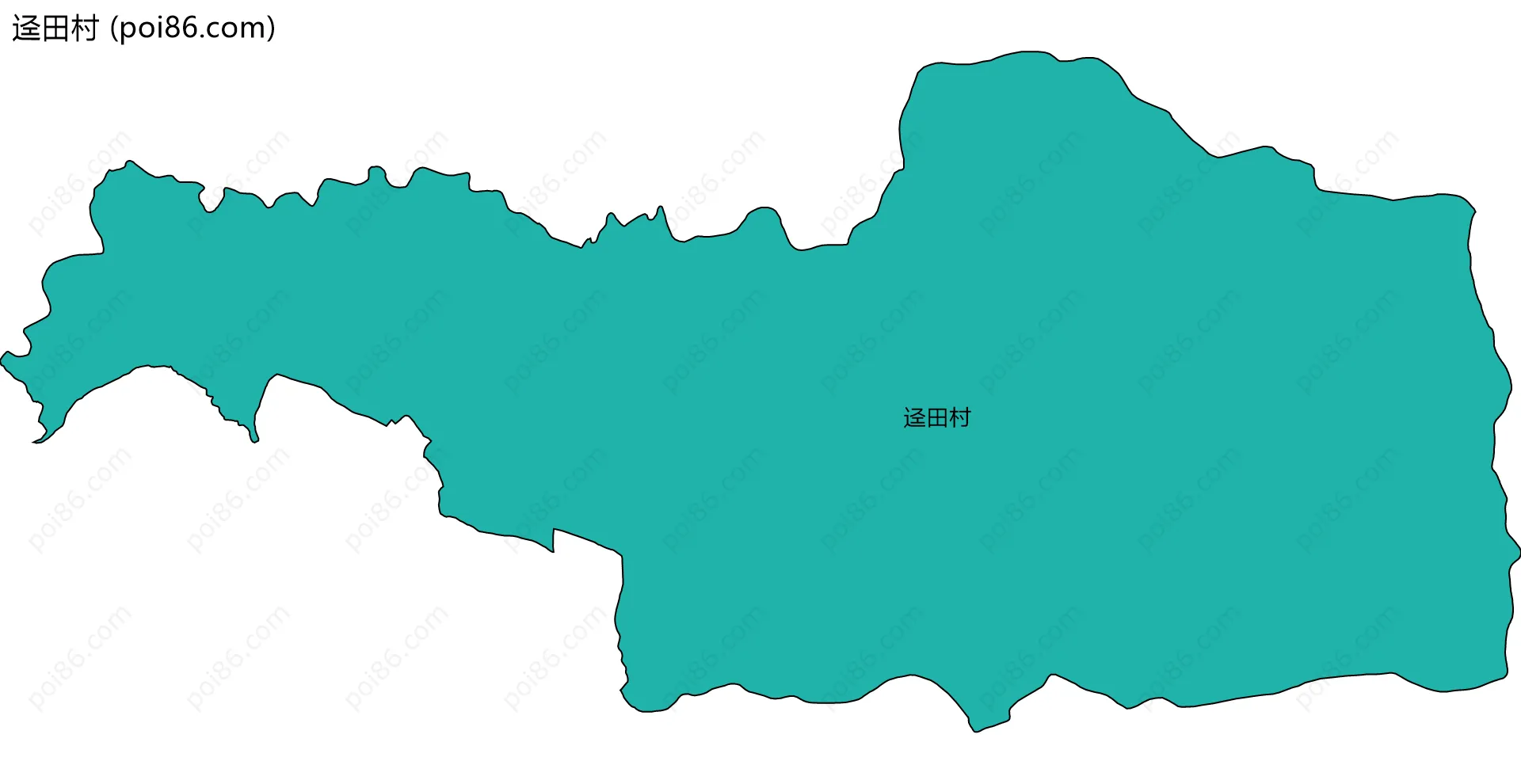 迳田村边界地图