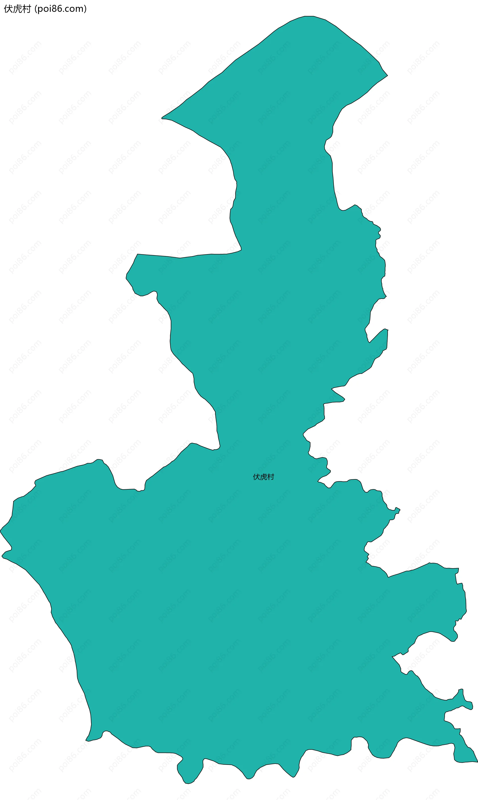 伏虎村边界地图