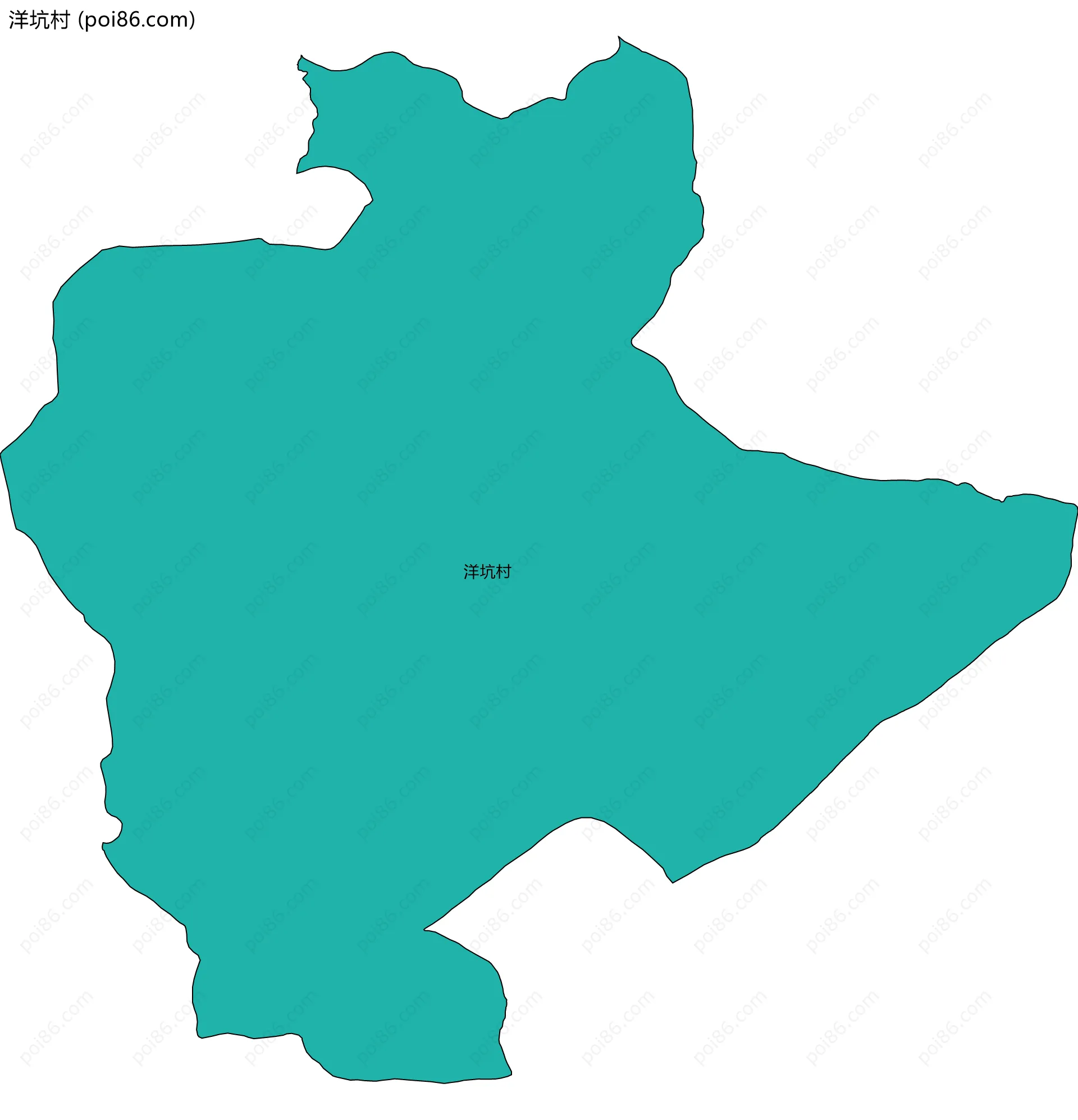 洋坑村边界地图