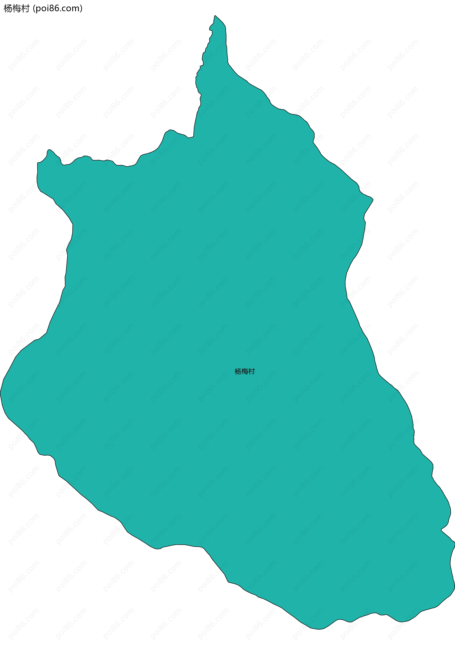 杨梅村边界地图