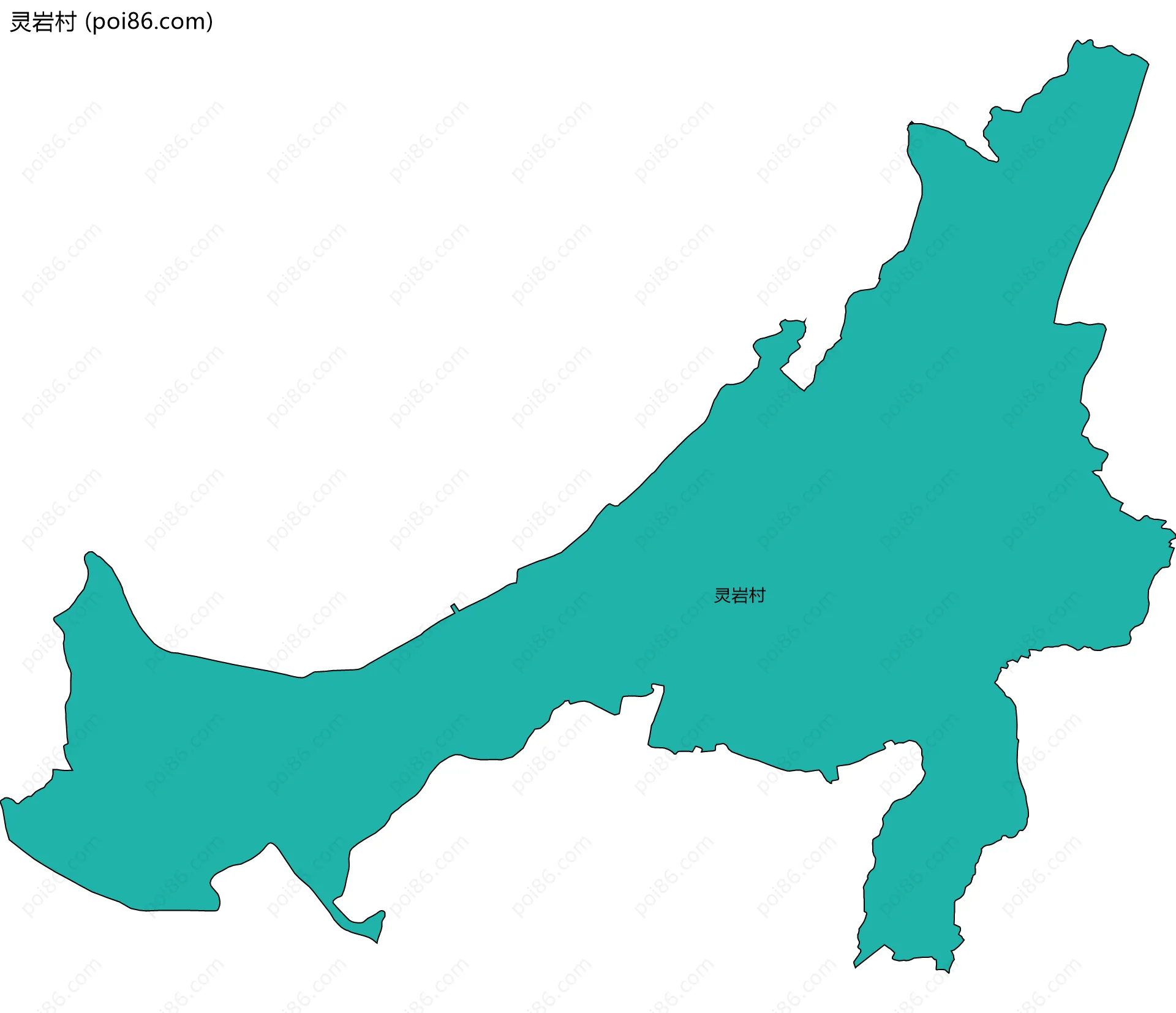 灵岩村边界地图