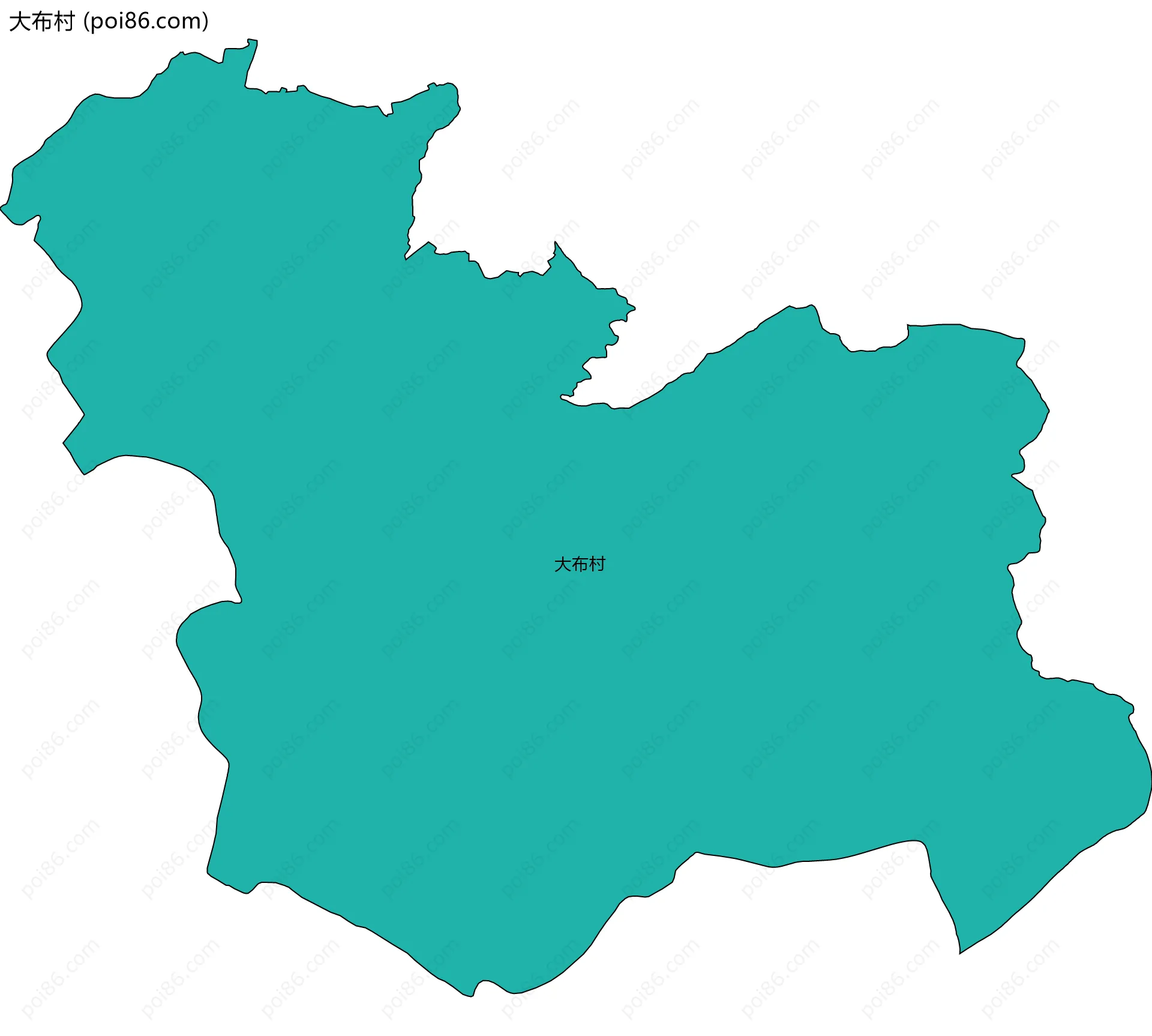 大布村边界地图