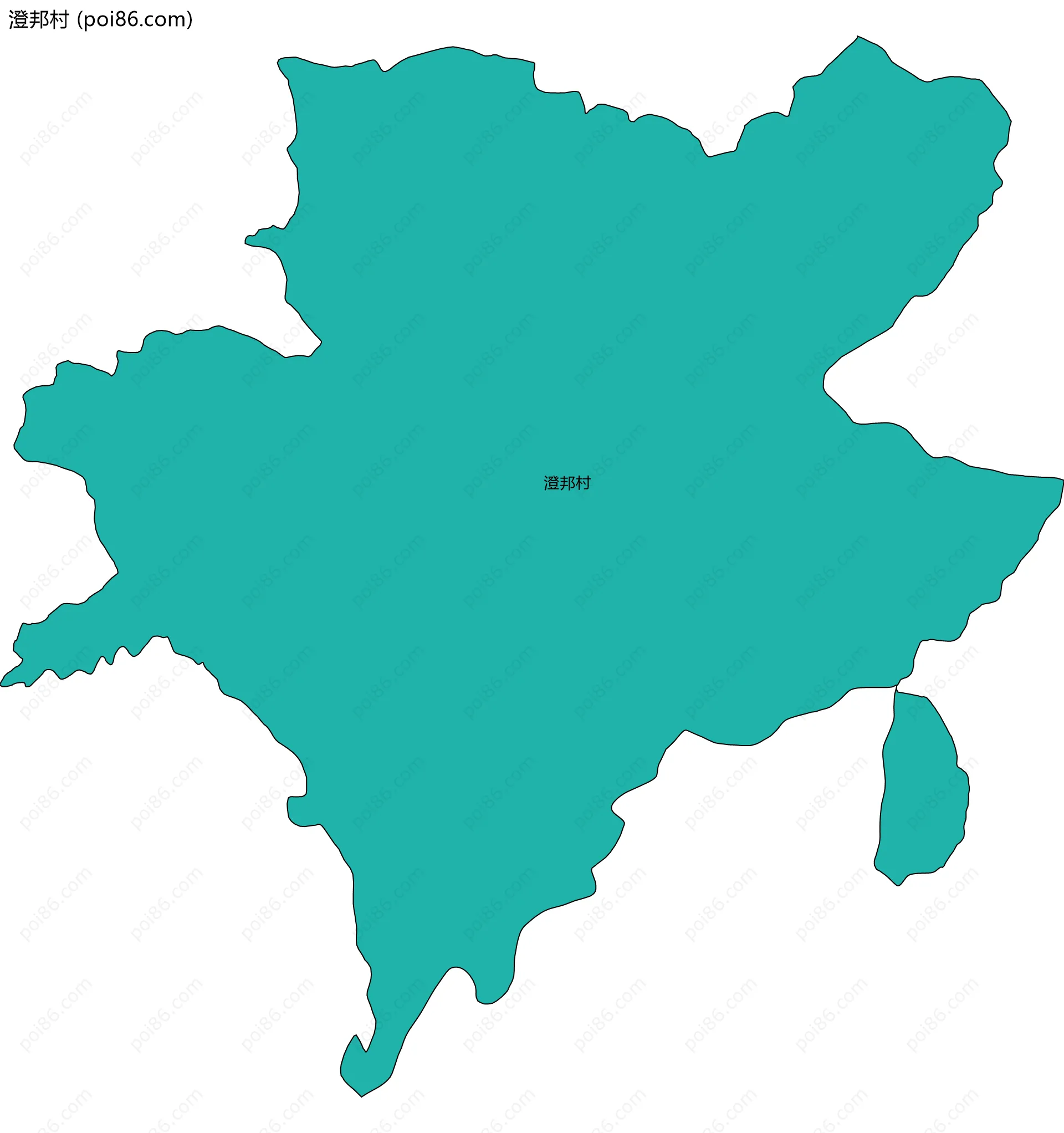 澄邦村边界地图