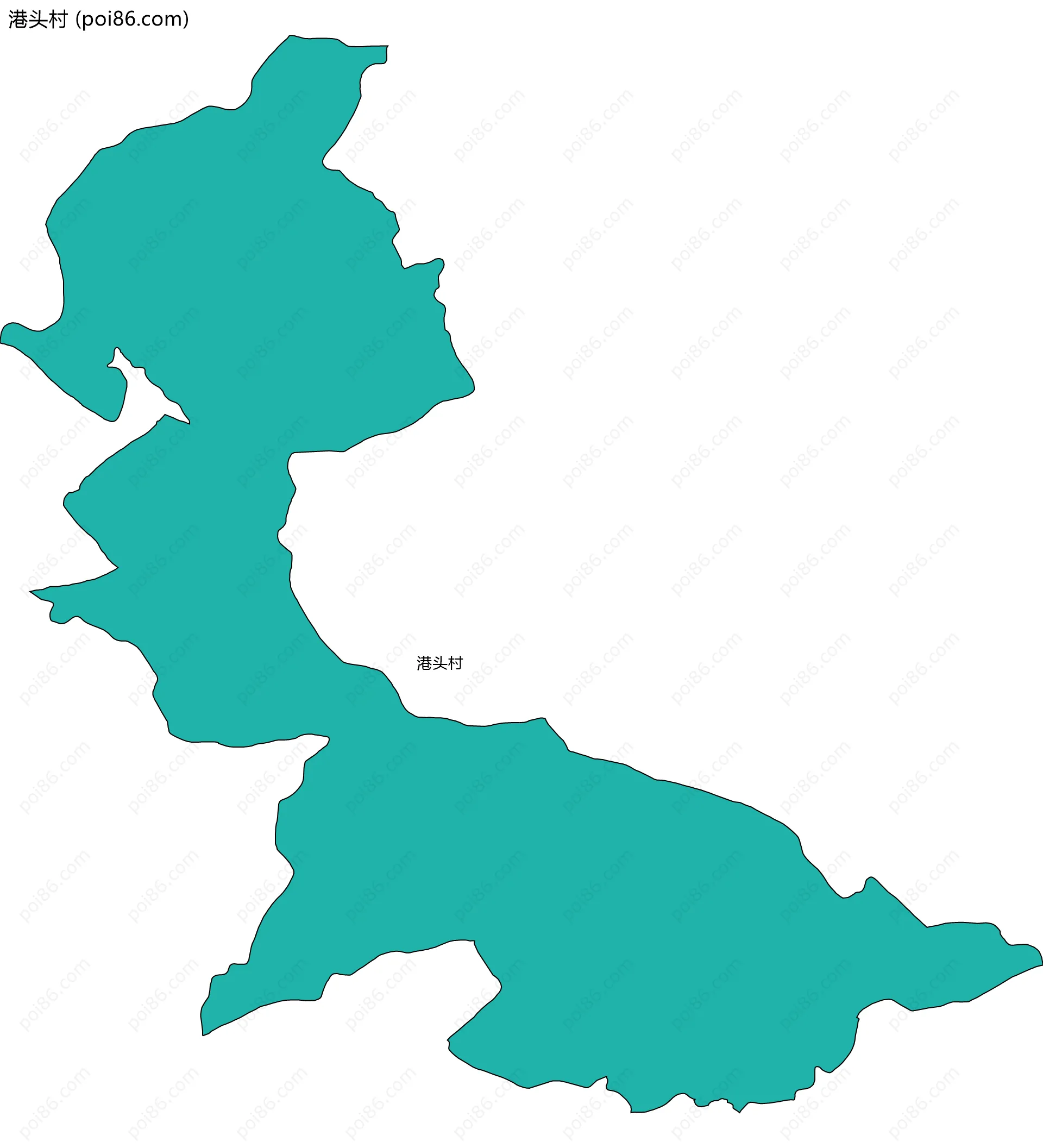 港头村边界地图