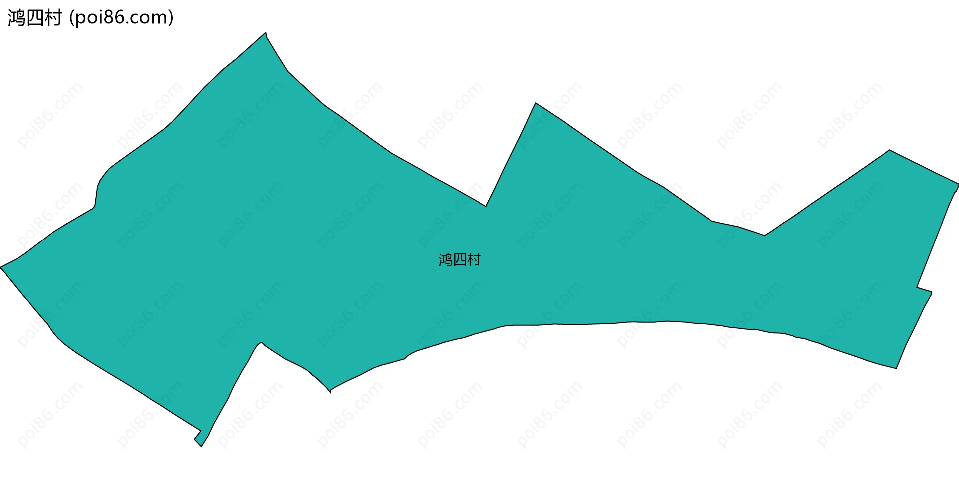 鸿四村边界地图